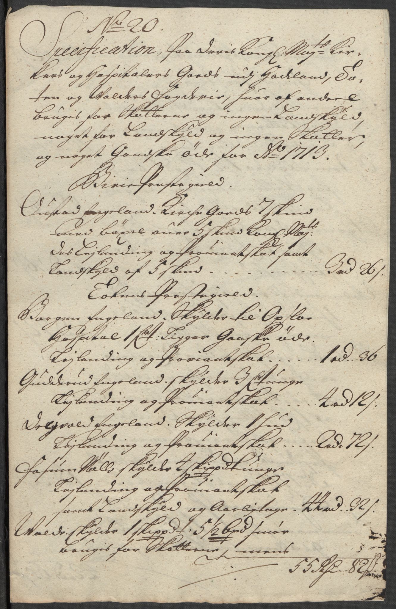 Rentekammeret inntil 1814, Reviderte regnskaper, Fogderegnskap, AV/RA-EA-4092/R18/L1311: Fogderegnskap Hadeland, Toten og Valdres, 1713, p. 252