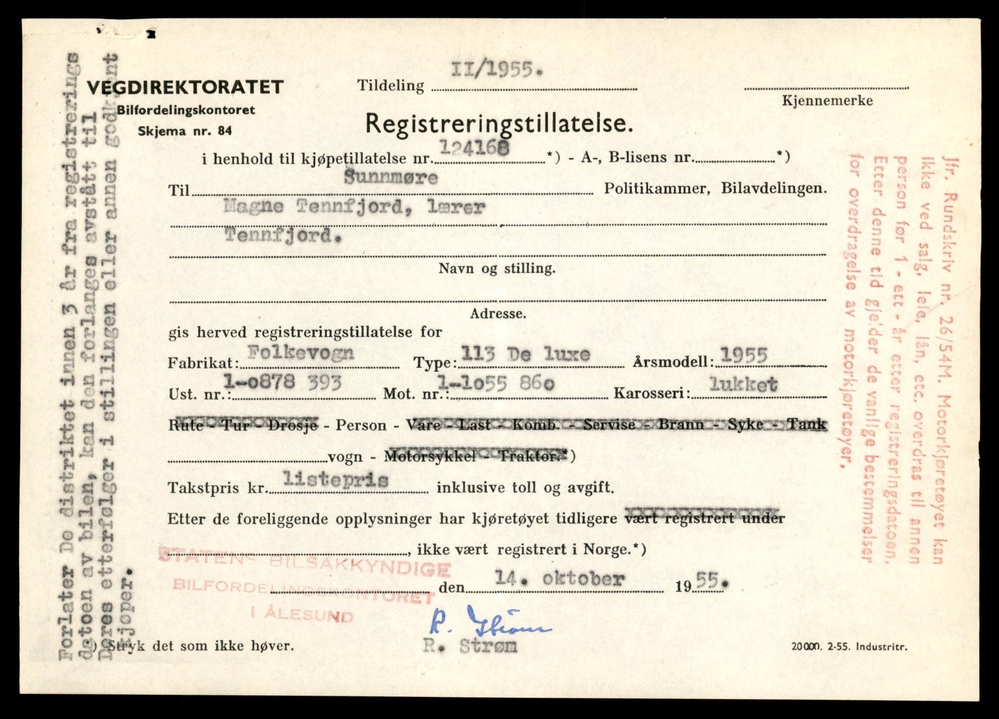Møre og Romsdal vegkontor - Ålesund trafikkstasjon, AV/SAT-A-4099/F/Fe/L0049: Registreringskort for kjøretøy T 14864 - T 18613, 1927-1998, p. 1415