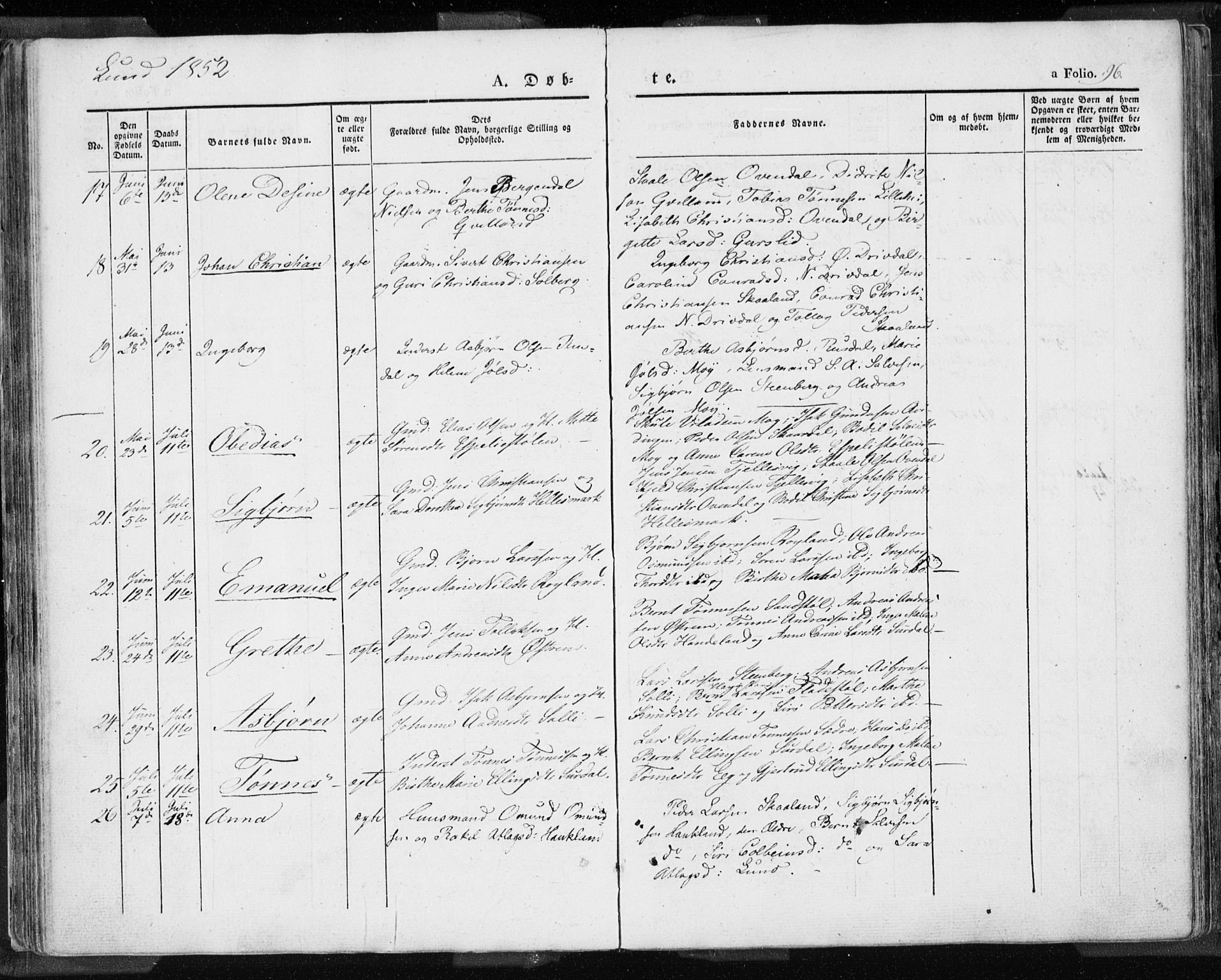 Lund sokneprestkontor, AV/SAST-A-101809/S06/L0007: Parish register (official) no. A 7.1, 1833-1854, p. 96