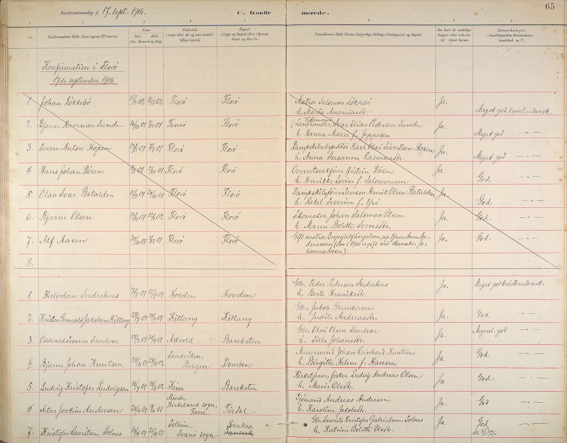 Kinn sokneprestembete, AV/SAB-A-80801/H/Haa/Haab/L0006: Parish register (official) no. B 6, 1883-1925, p. 65