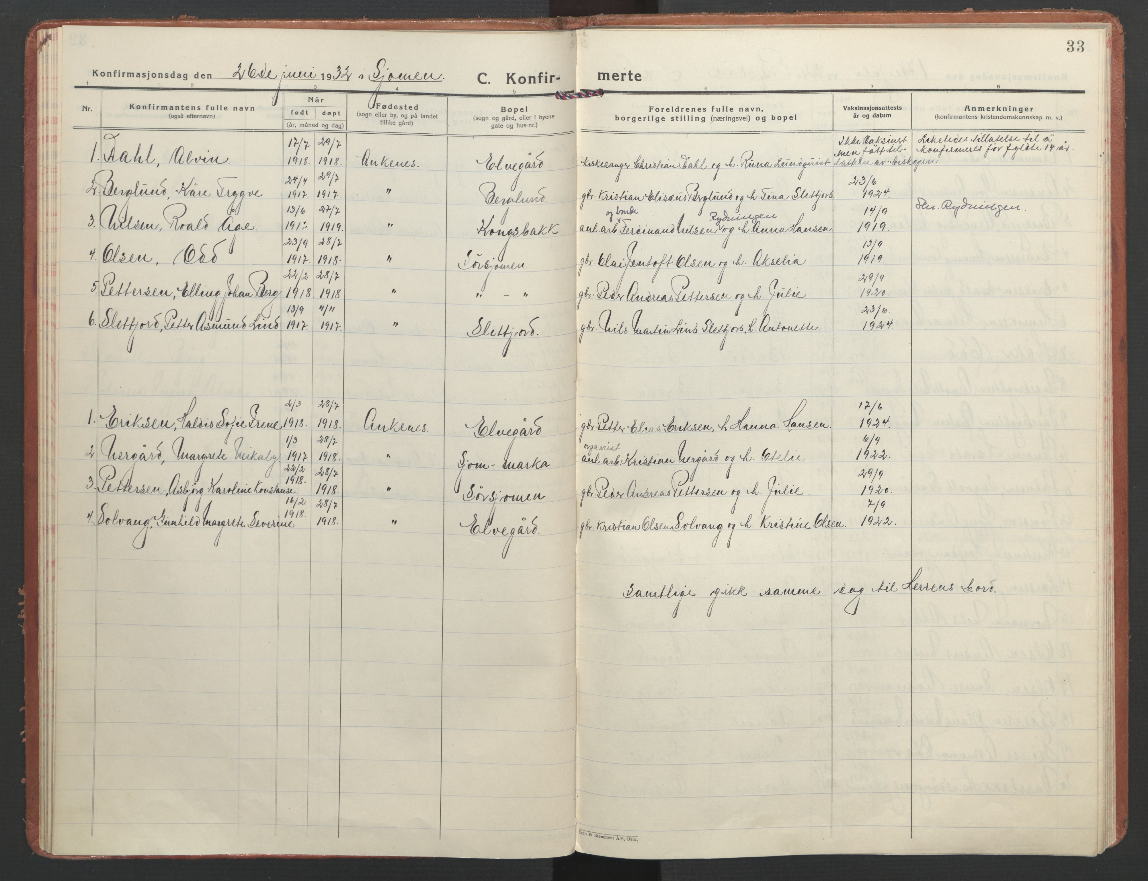 Ministerialprotokoller, klokkerbøker og fødselsregistre - Nordland, AV/SAT-A-1459/866/L0946: Parish register (official) no. 866A09, 1926-1944, p. 33