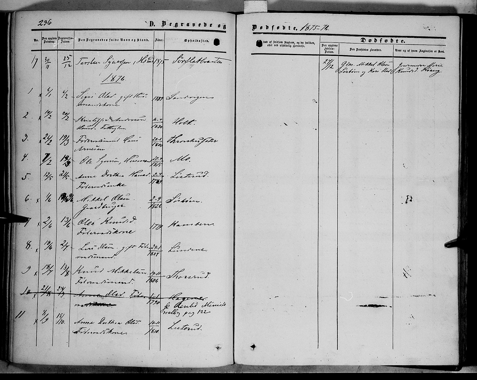 Sør-Aurdal prestekontor, SAH/PREST-128/H/Ha/Haa/L0005: Parish register (official) no. 5, 1849-1876, p. 236