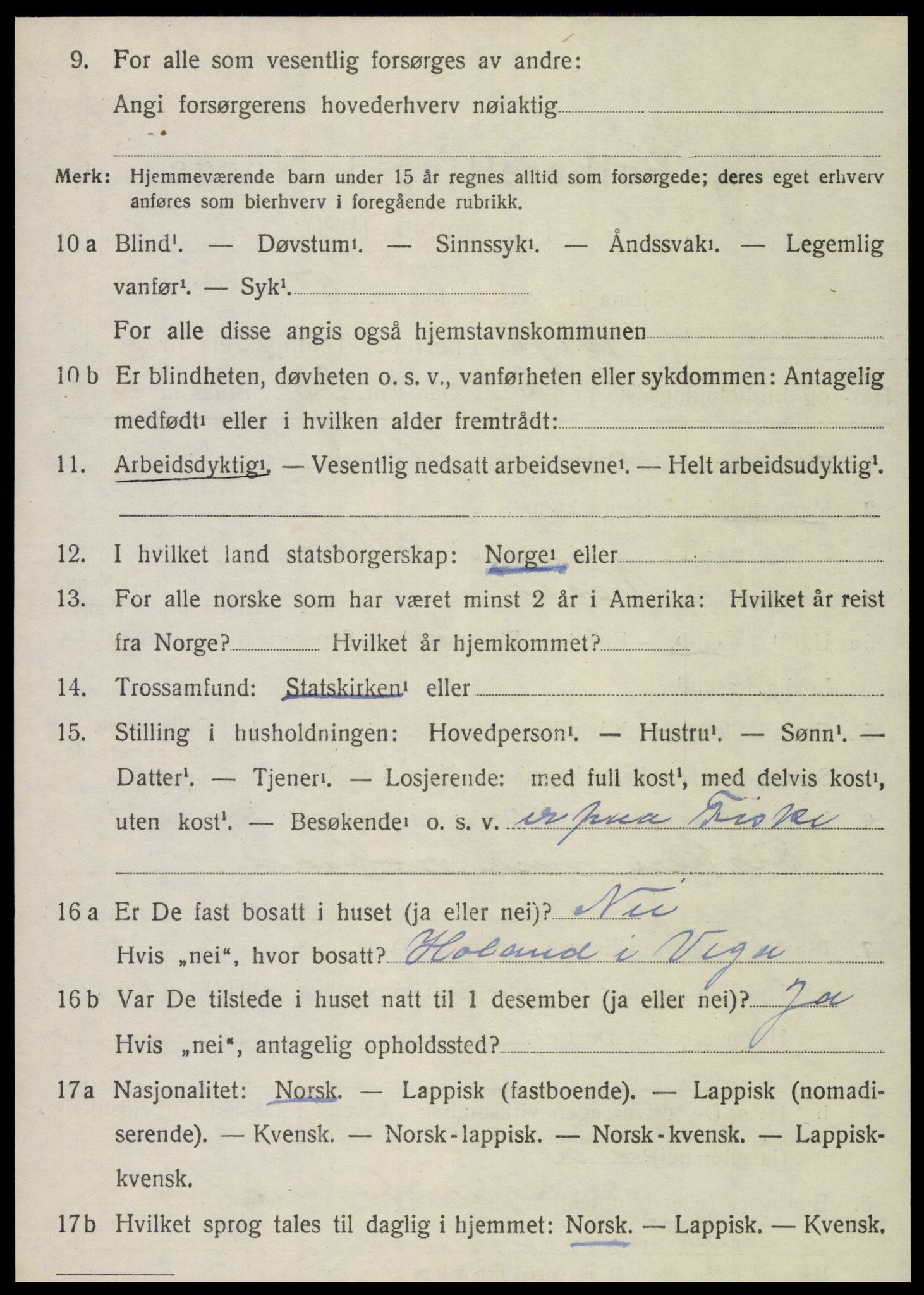 SAT, 1920 census for Vega, 1920, p. 5528