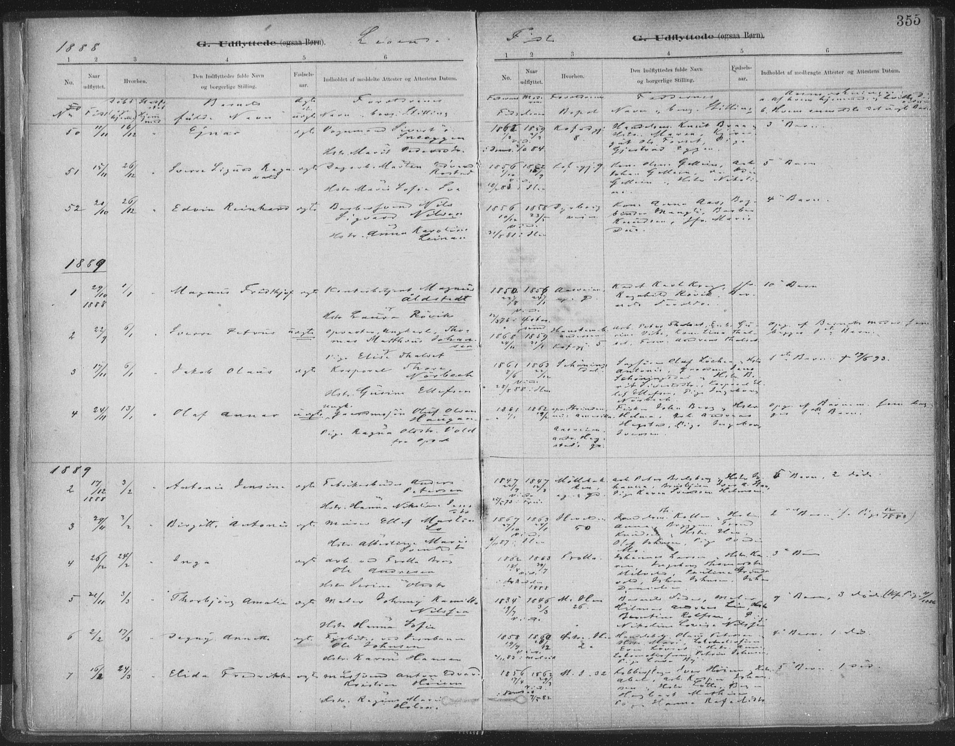 Ministerialprotokoller, klokkerbøker og fødselsregistre - Sør-Trøndelag, SAT/A-1456/603/L0163: Parish register (official) no. 603A02, 1879-1895, p. 355