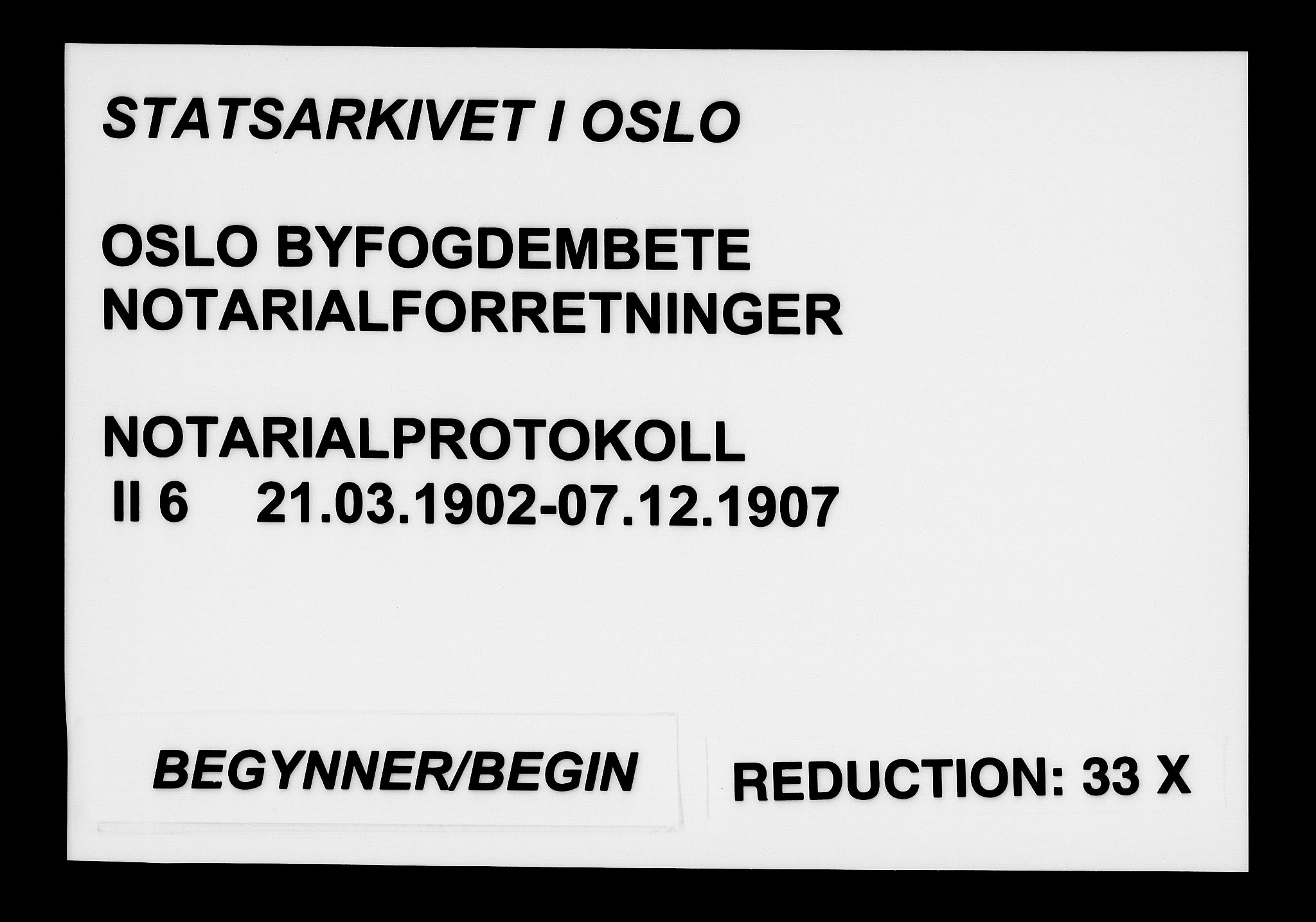 Oslo byfogd avd. I, SAO/A-10220/L/Lb/Lbb/L0006: Notarialprotokoll, rekke II: Vigsler, 1902-1907