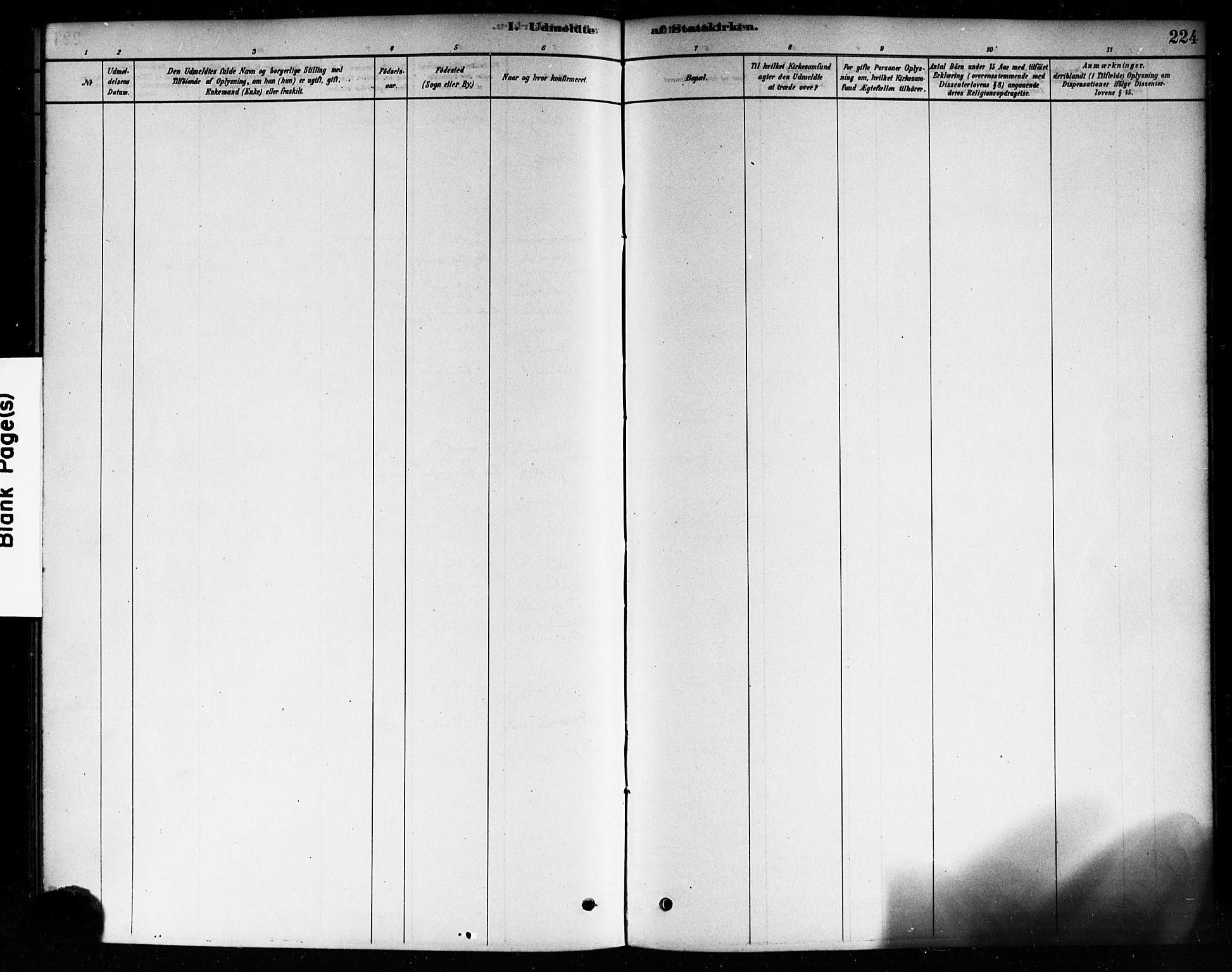 Aremark prestekontor Kirkebøker, SAO/A-10899/F/Fb/L0004: Parish register (official) no. II 4, 1878-1895, p. 224