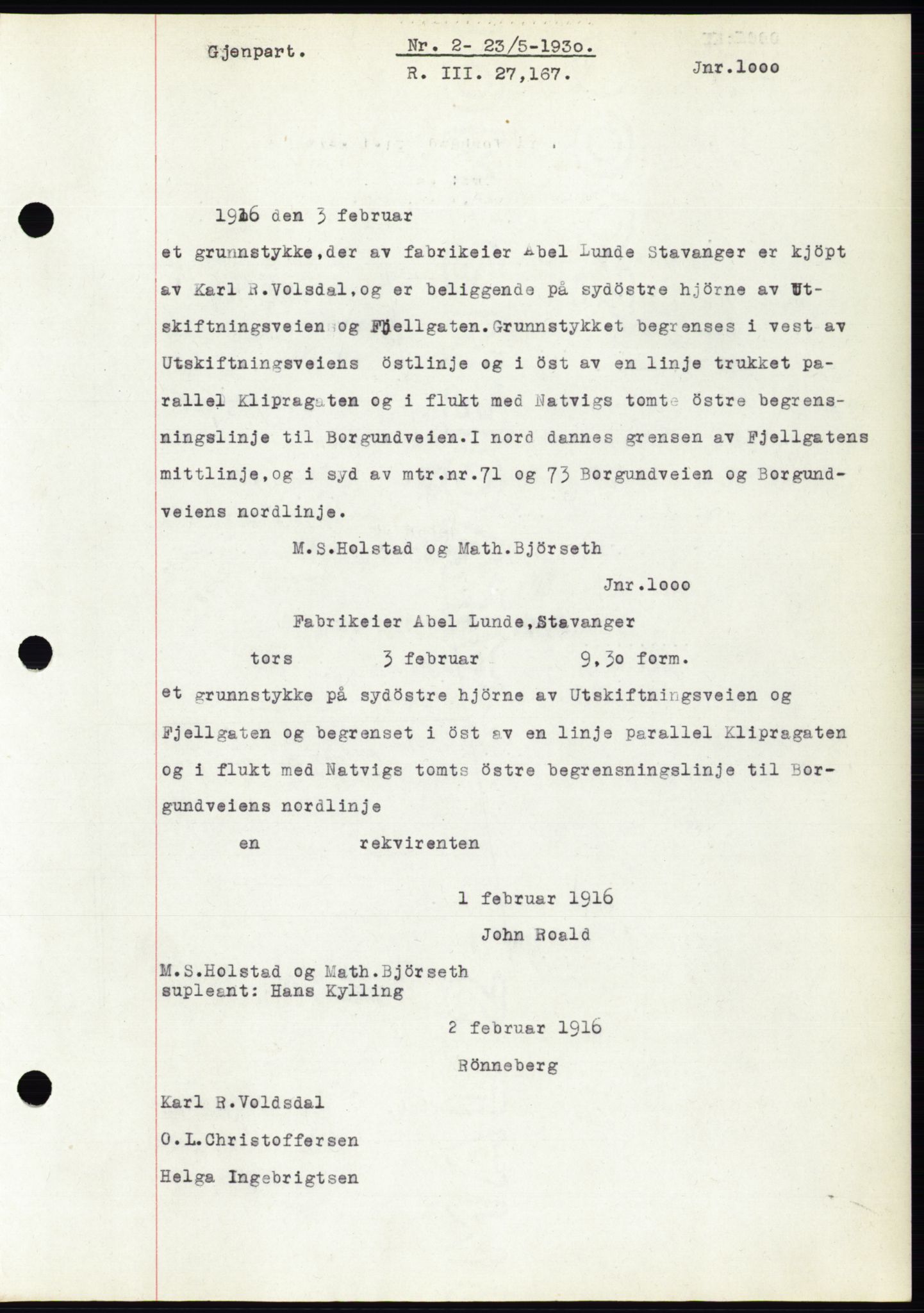 Ålesund byfogd, SAT/A-4384: Mortgage book no. 26, 1930-1930, Deed date: 23.05.1930