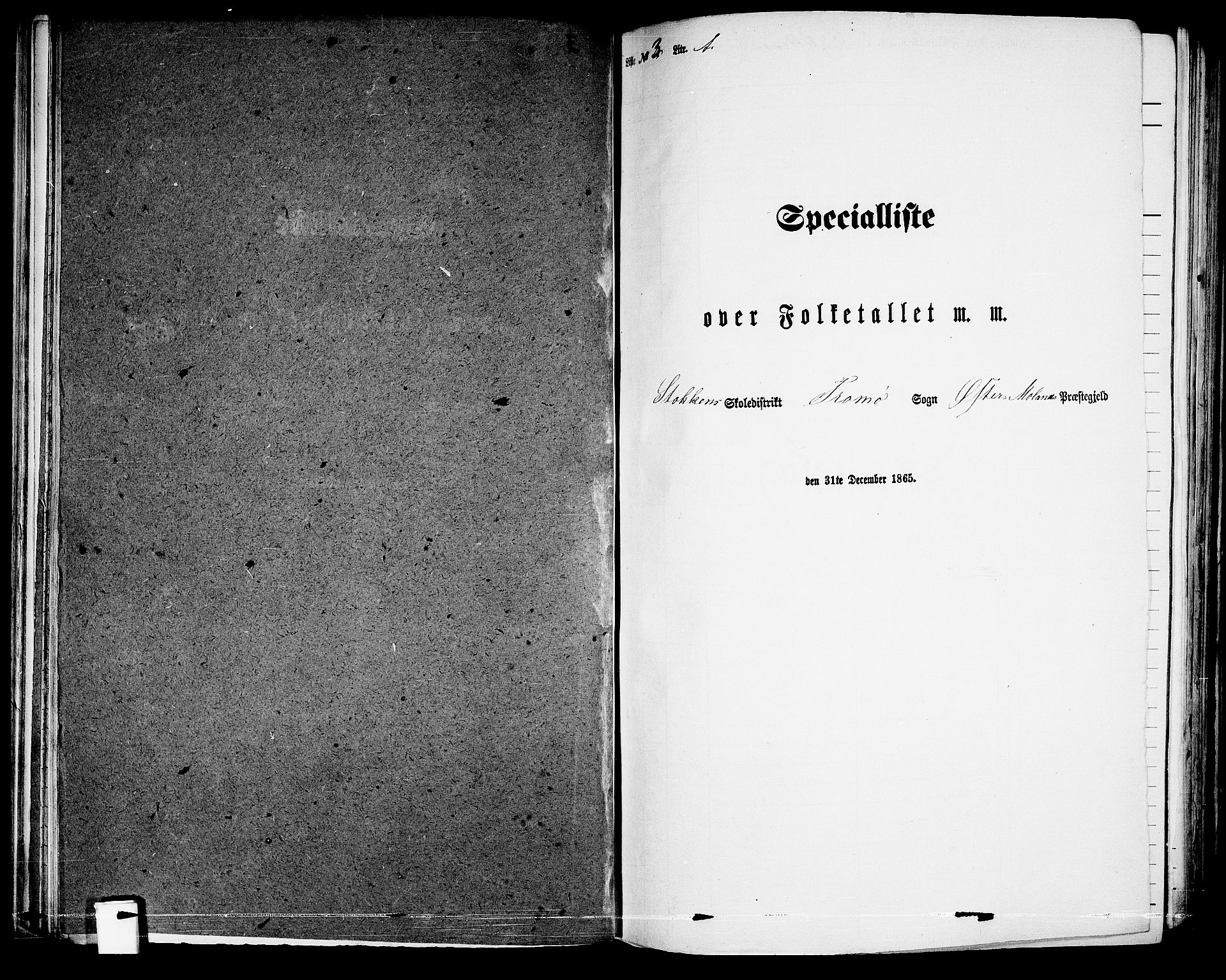 RA, 1865 census for Austre Moland, 1865, p. 116