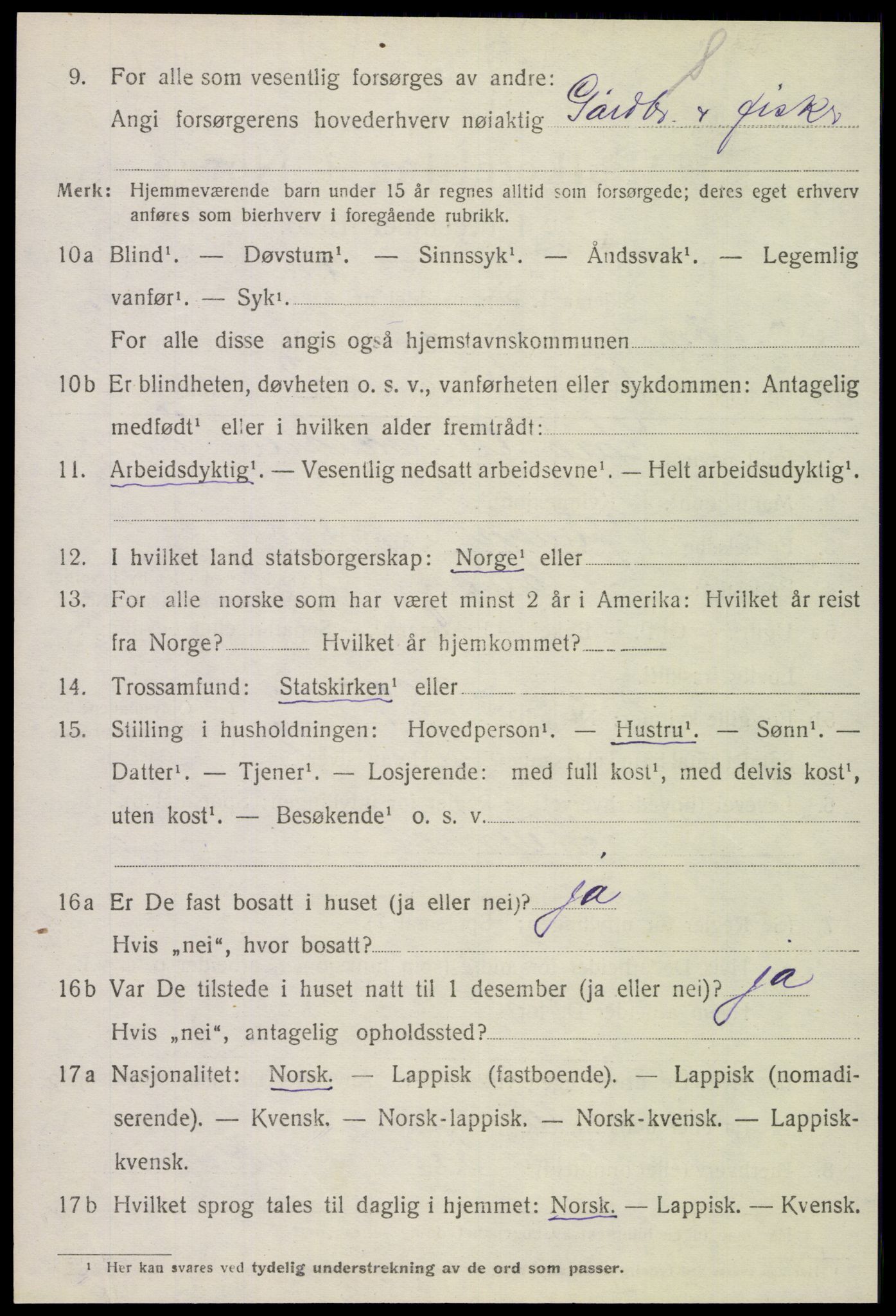 SAT, 1920 census for Rødøy, 1920, p. 1609