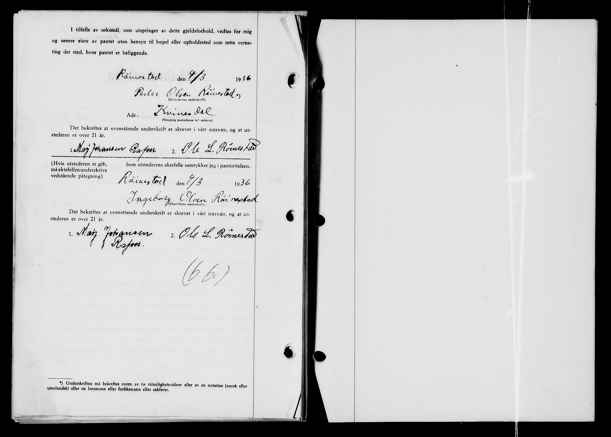 Flekkefjord sorenskriveri, SAK/1221-0001/G/Gb/Gba/L0052: Mortgage book no. 48, 1935-1936, Deed date: 01.04.1936