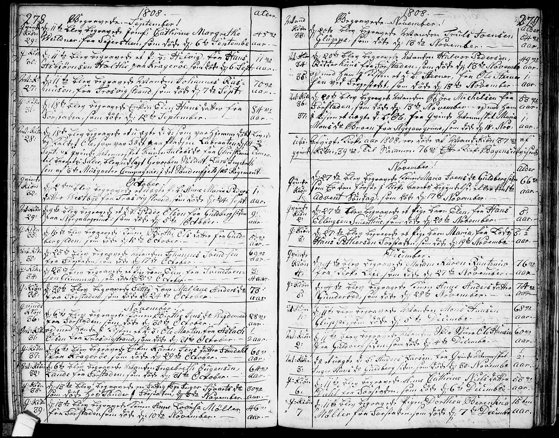 Glemmen prestekontor Kirkebøker, SAO/A-10908/F/Fa/L0003: Parish register (official) no. 3, 1803-1815, p. 278-279