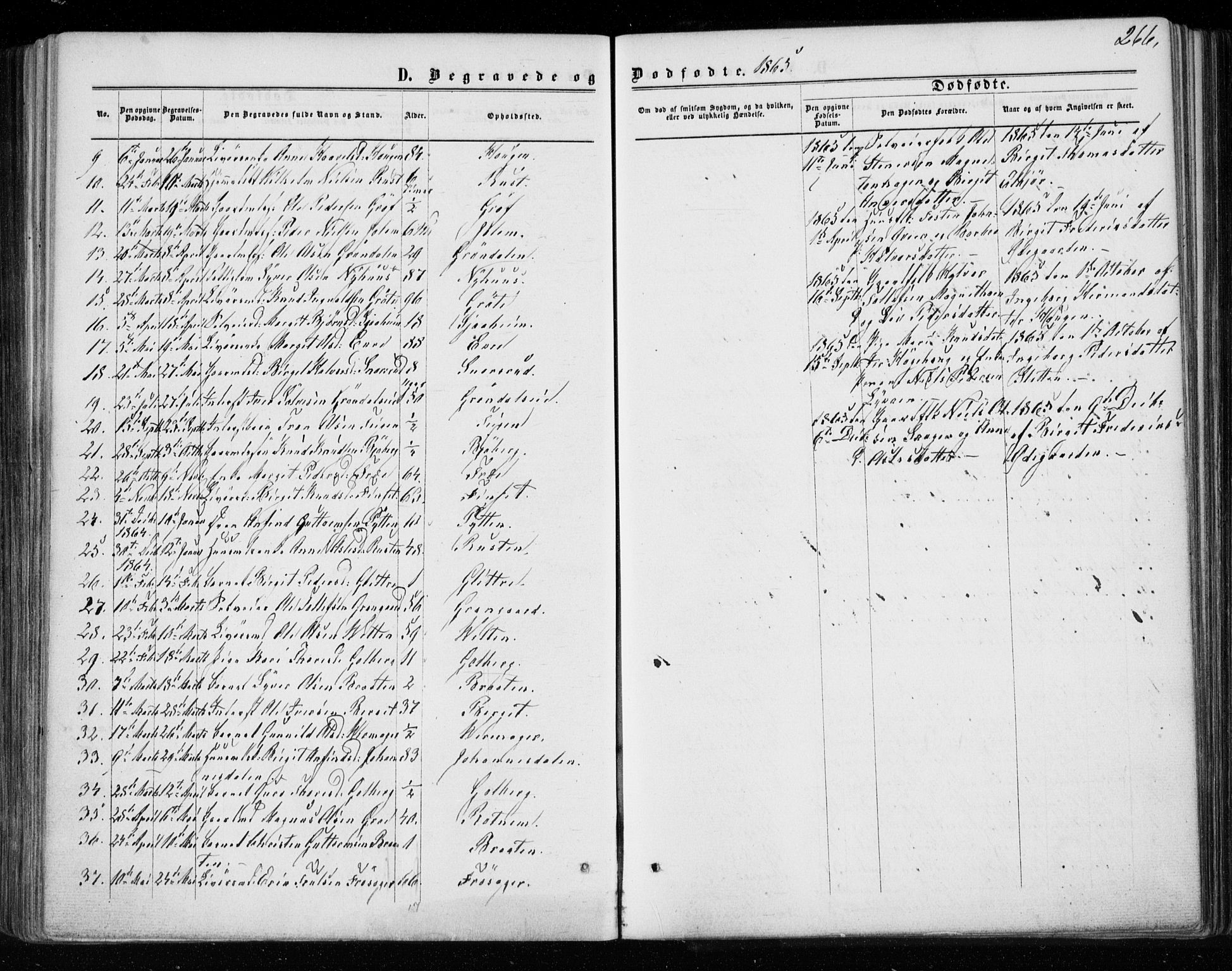 Gol kirkebøker, AV/SAKO-A-226/F/Fa/L0003: Parish register (official) no. I 3, 1863-1875, p. 266