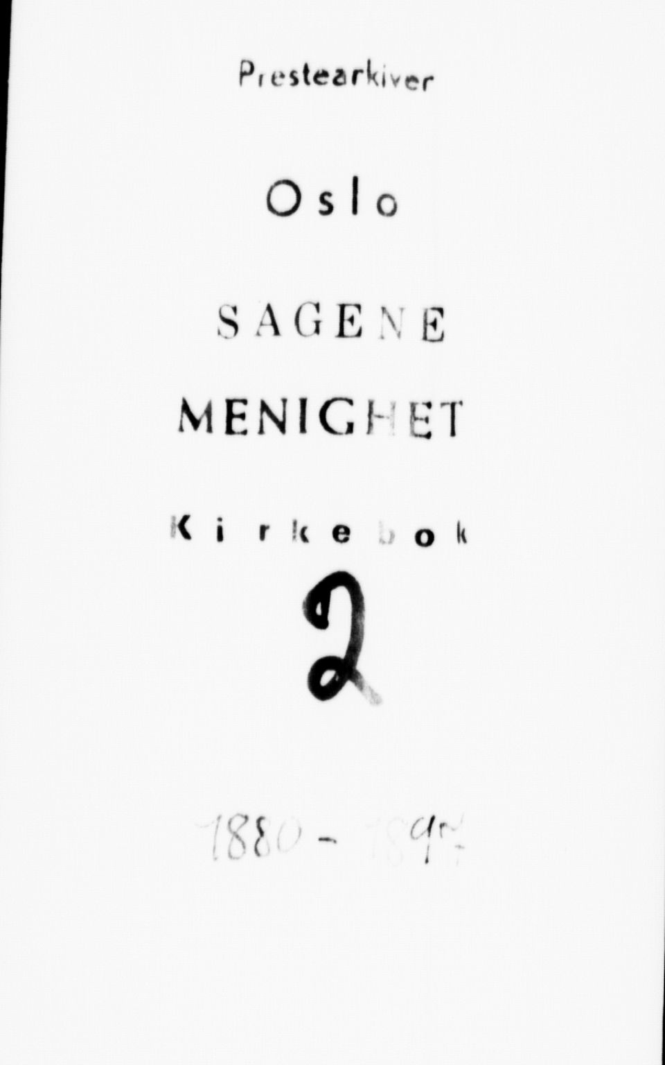 Sagene prestekontor Kirkebøker, AV/SAO-A-10796/F/L0002: Parish register (official) no. 2, 1880-1897