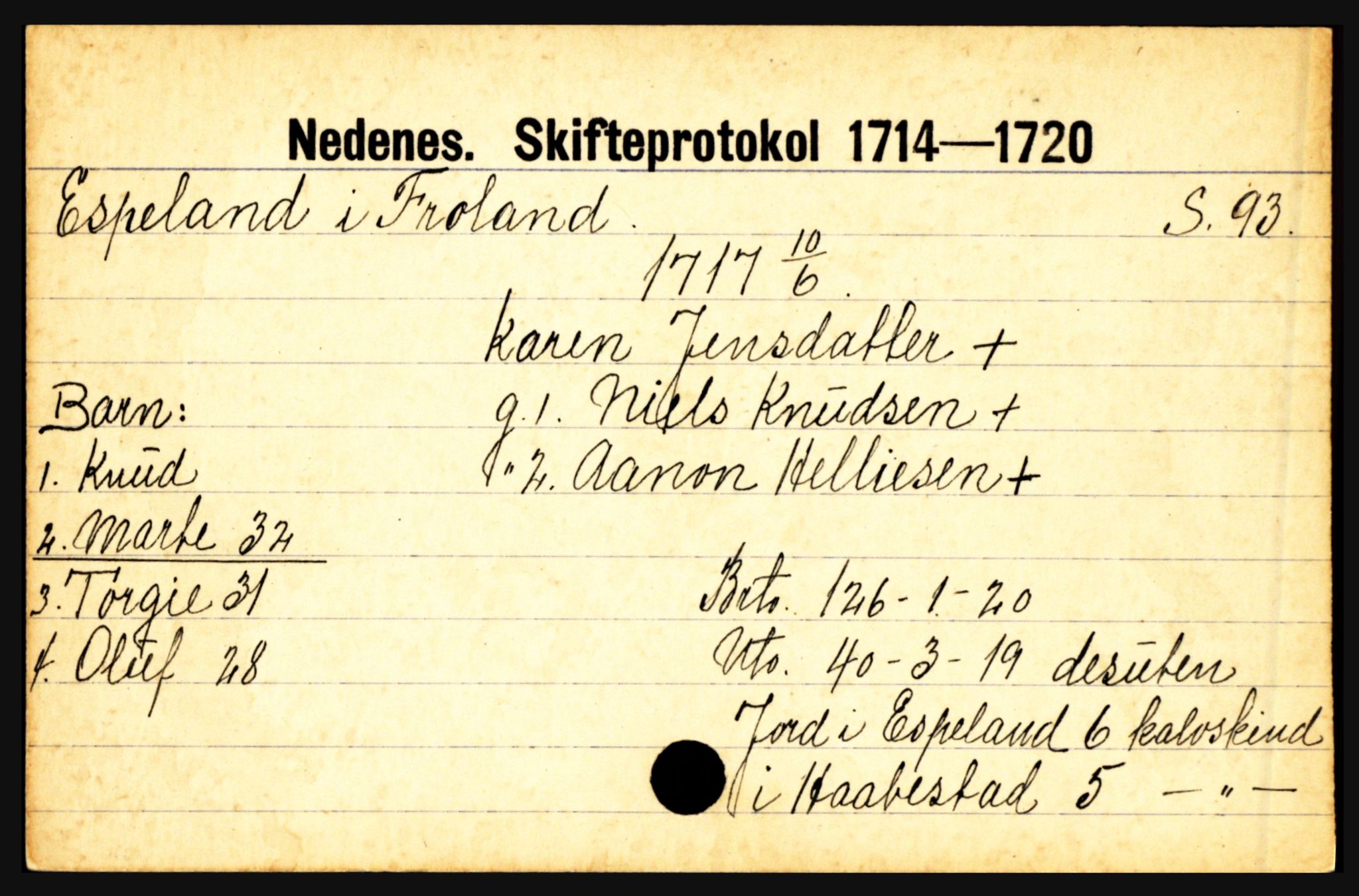 Nedenes sorenskriveri før 1824, AV/SAK-1221-0007/H, p. 6353