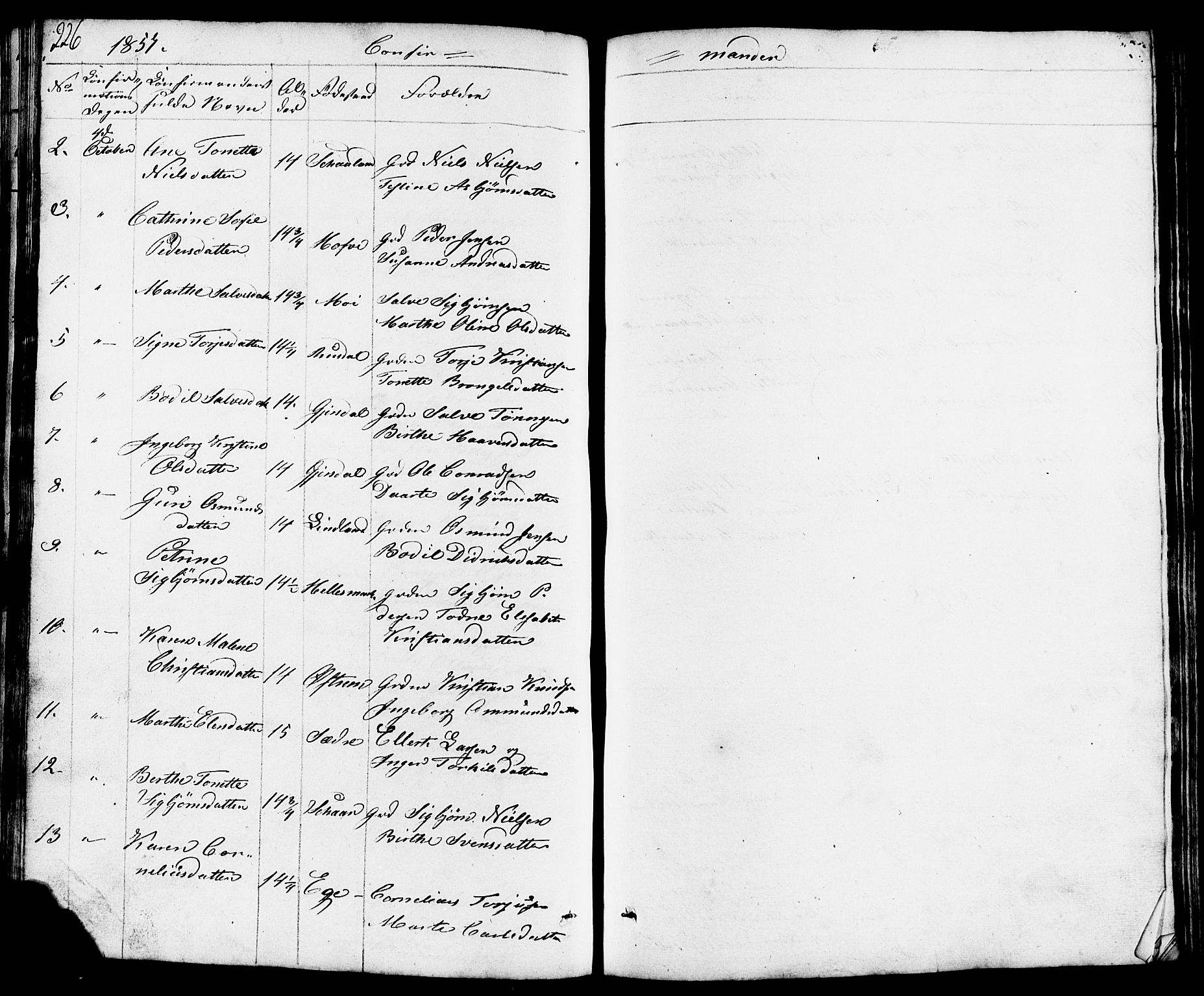 Lund sokneprestkontor, AV/SAST-A-101809/S07/L0003: Parish register (copy) no. B 3, 1848-1885, p. 226