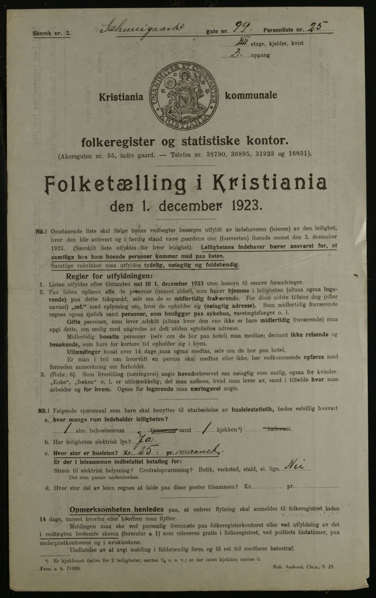 OBA, Municipal Census 1923 for Kristiania, 1923, p. 102639