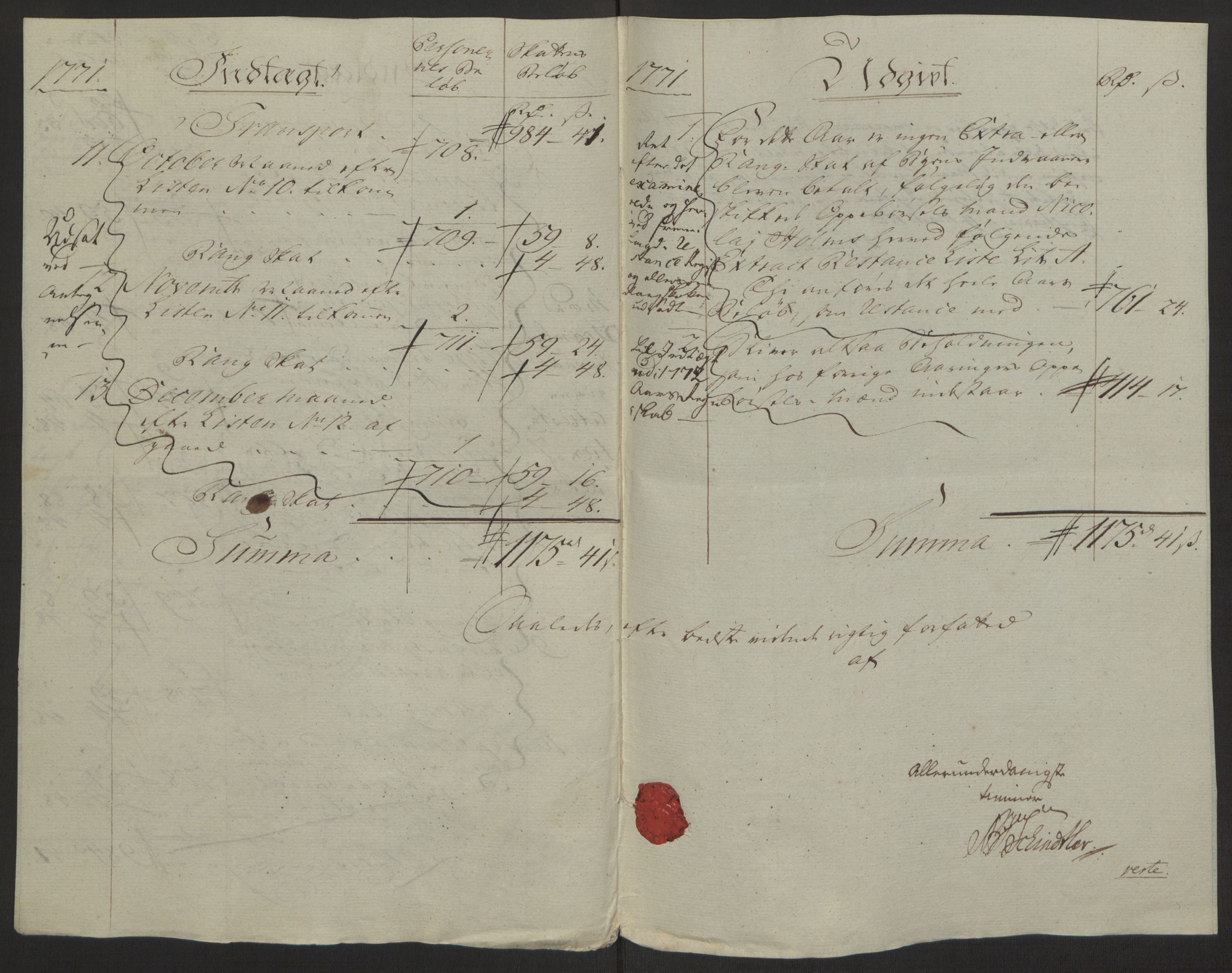 Rentekammeret inntil 1814, Reviderte regnskaper, Byregnskaper, RA/EA-4066/R/Rh/L0162/0001: [H4] Kontribusjonsregnskap / Ekstraskatt, Tønsberg, 1762-1772, p. 391