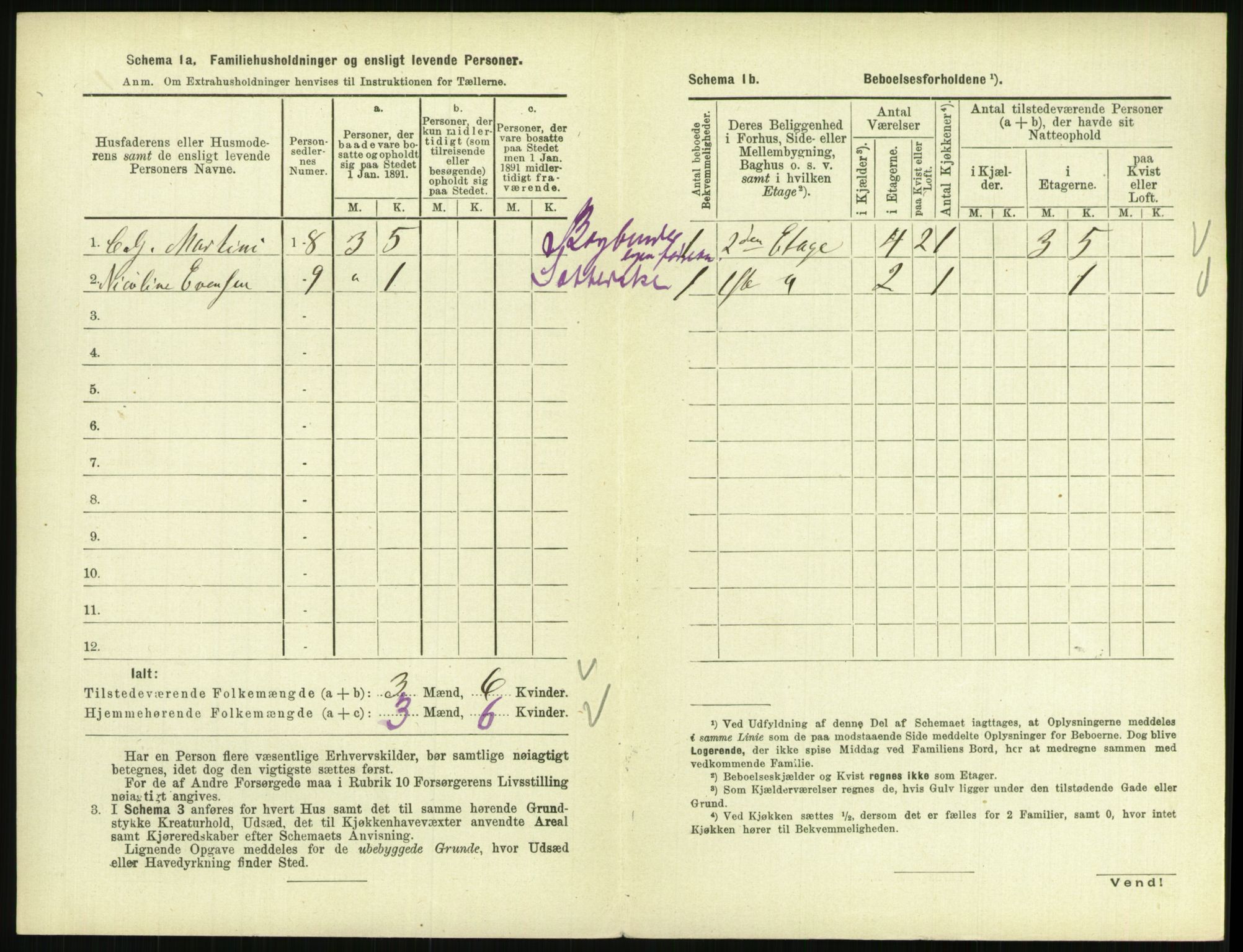 RA, 1891 census for 0801 Kragerø, 1891, p. 695