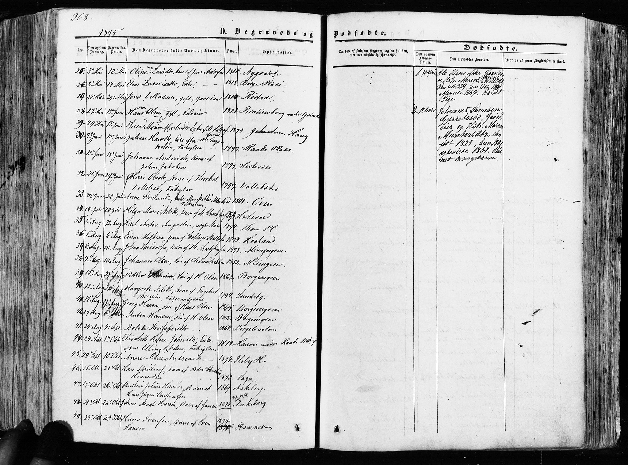 Råde prestekontor kirkebøker, AV/SAO-A-2009/F/Fa/L0006: Parish register (official) no. 6, 1854-1877, p. 368