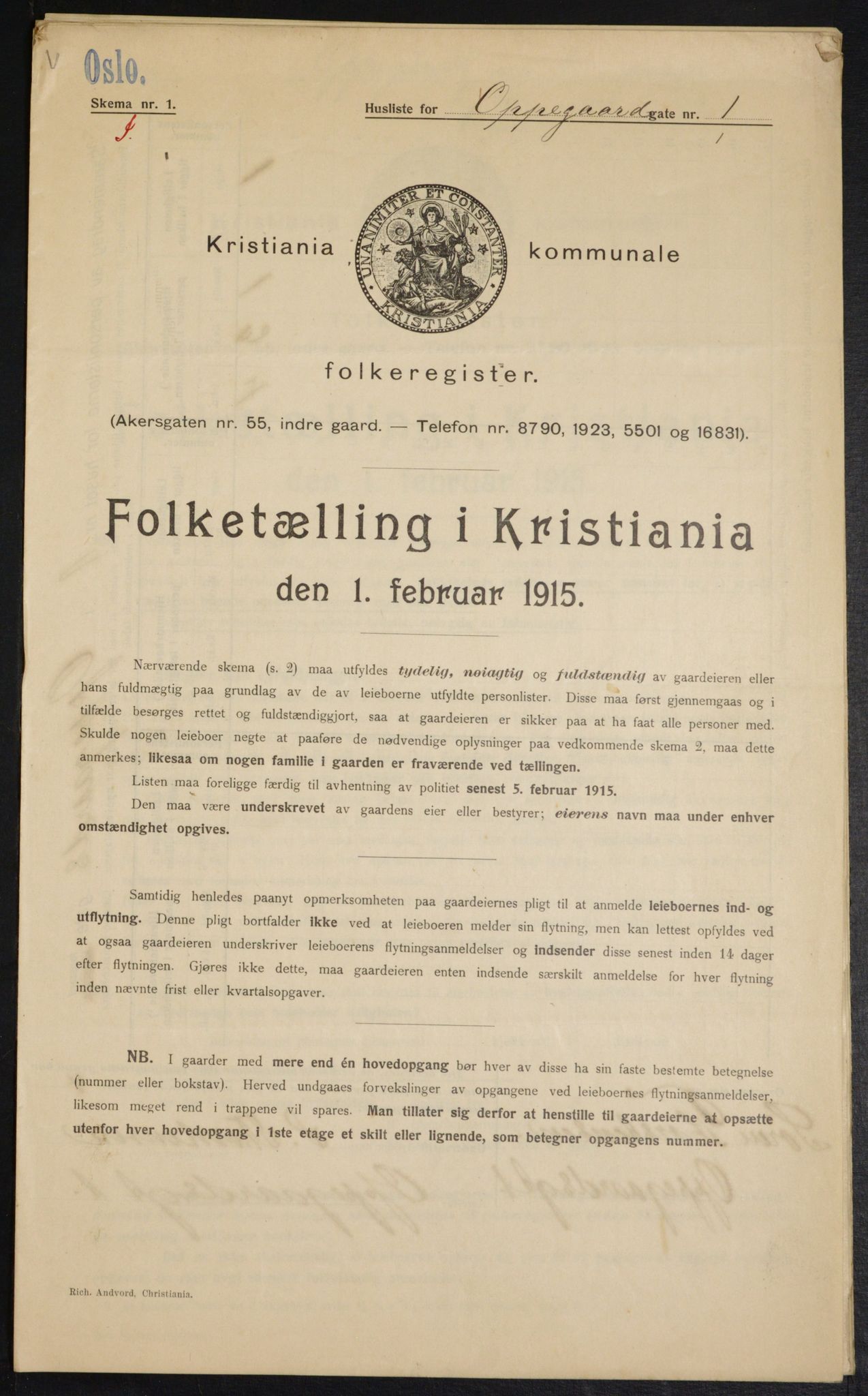 OBA, Municipal Census 1915 for Kristiania, 1915, p. 75198