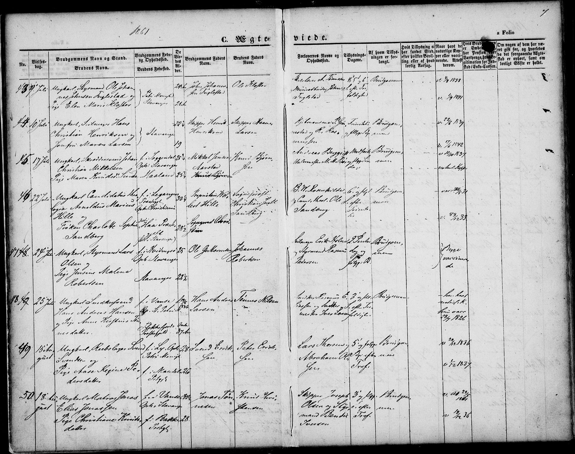 St. Petri sokneprestkontor, SAST/A-101813/001/30/30BA/L0002: Parish register (official) no. A 2, 1861-1869, p. 8