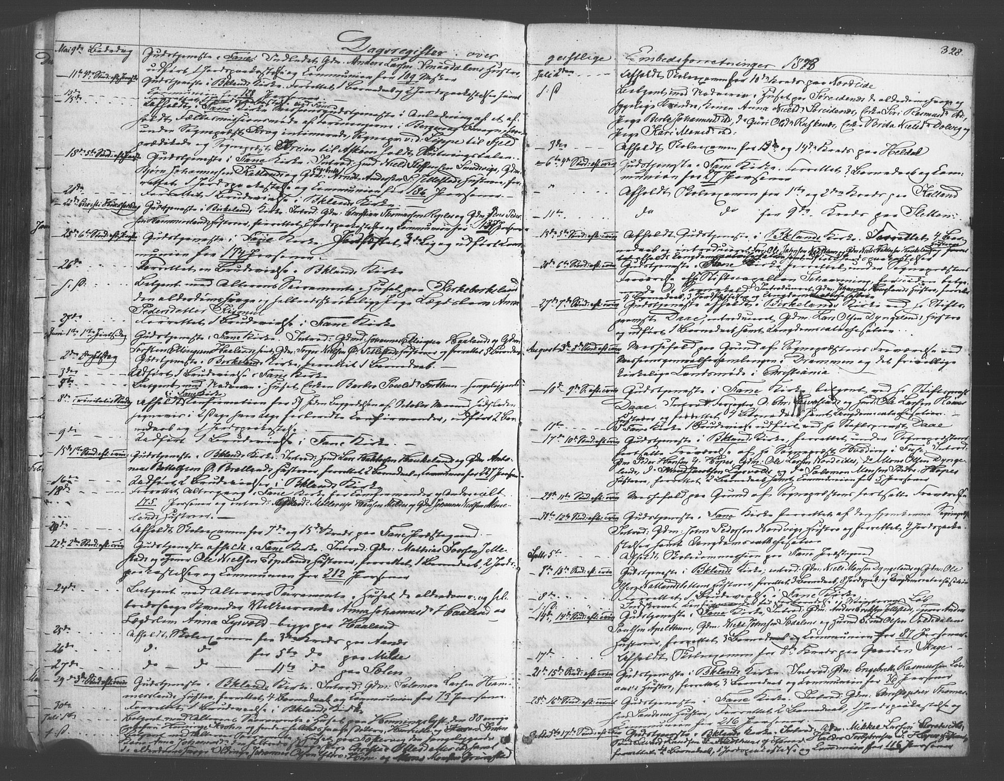 Fana Sokneprestembete, SAB/A-75101/H/Haa/Haaa/L0012: Parish register (official) no. A 12, 1862-1878, p. 328