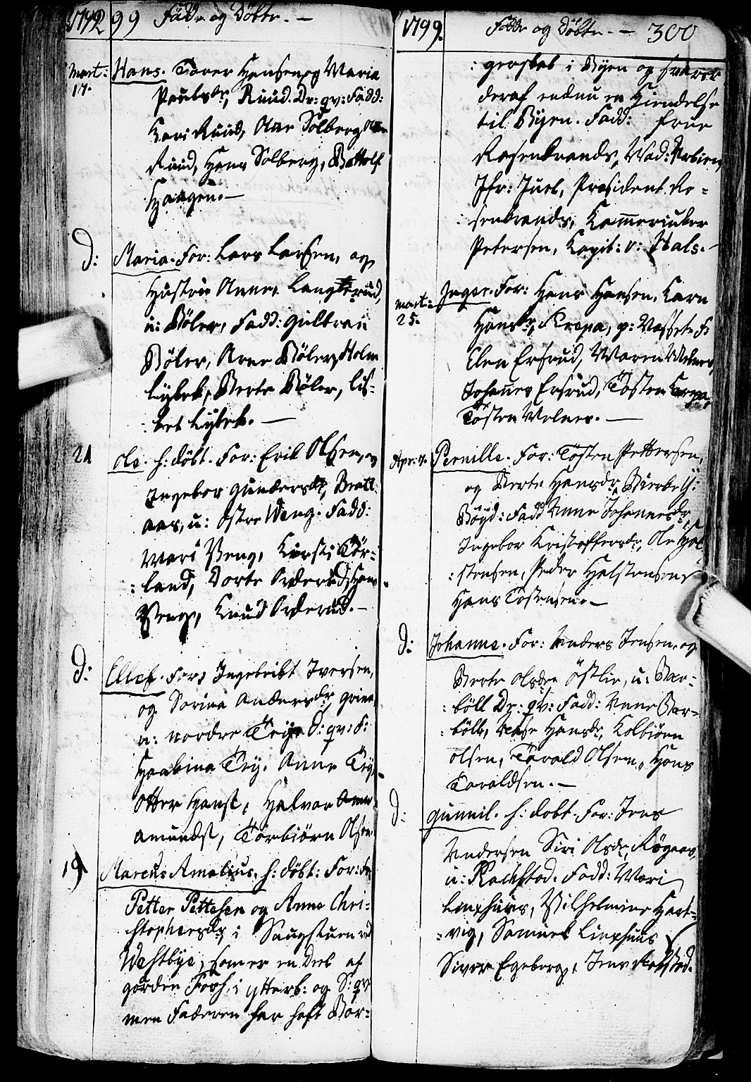 Enebakk prestekontor Kirkebøker, AV/SAO-A-10171c/F/Fa/L0002: Parish register (official) no. I 2, 1755-1806, p. 299-300