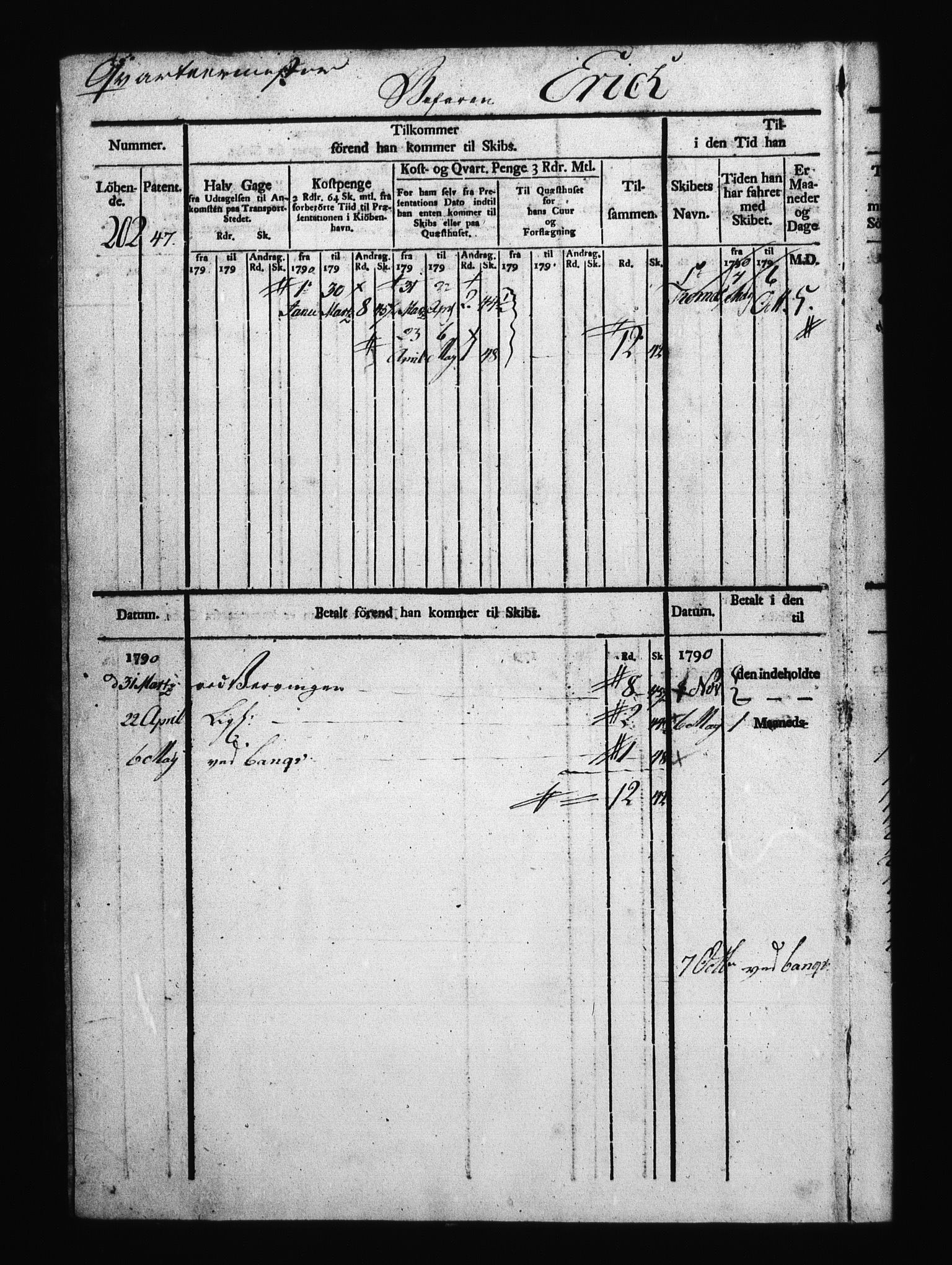 Sjøetaten, AV/RA-EA-3110/F/L0110: Bragernes distrikt, bind 2, 1790