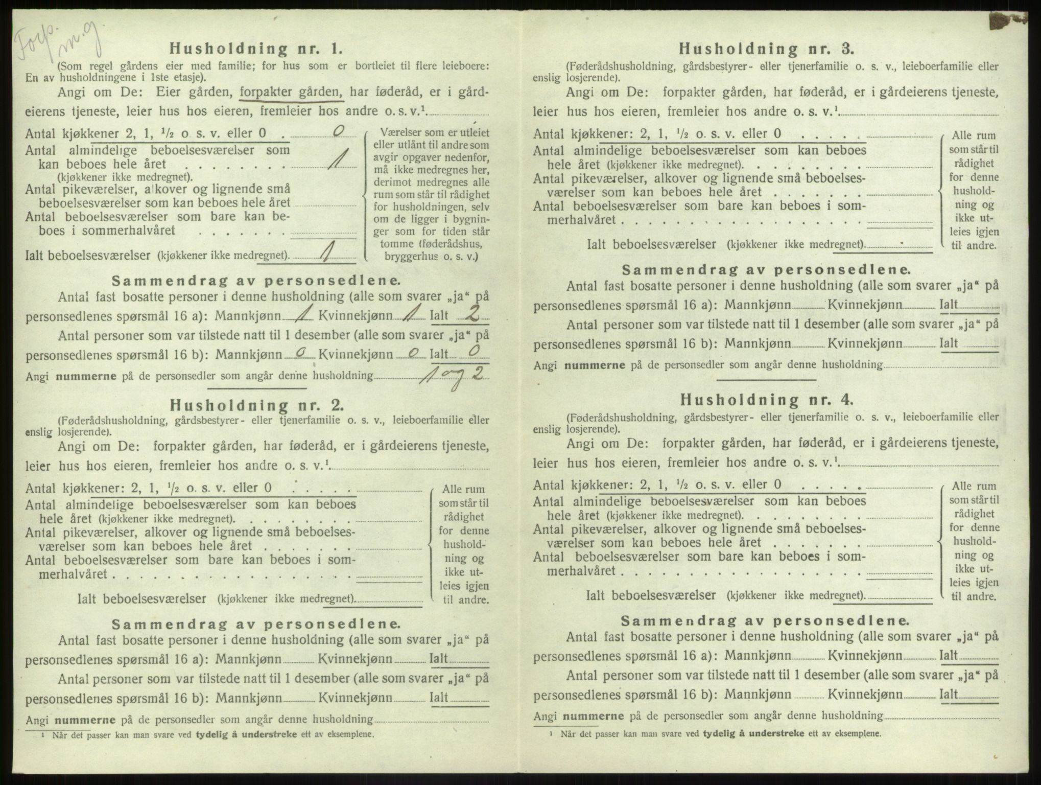 SAB, 1920 census for Naustdal, 1920, p. 502