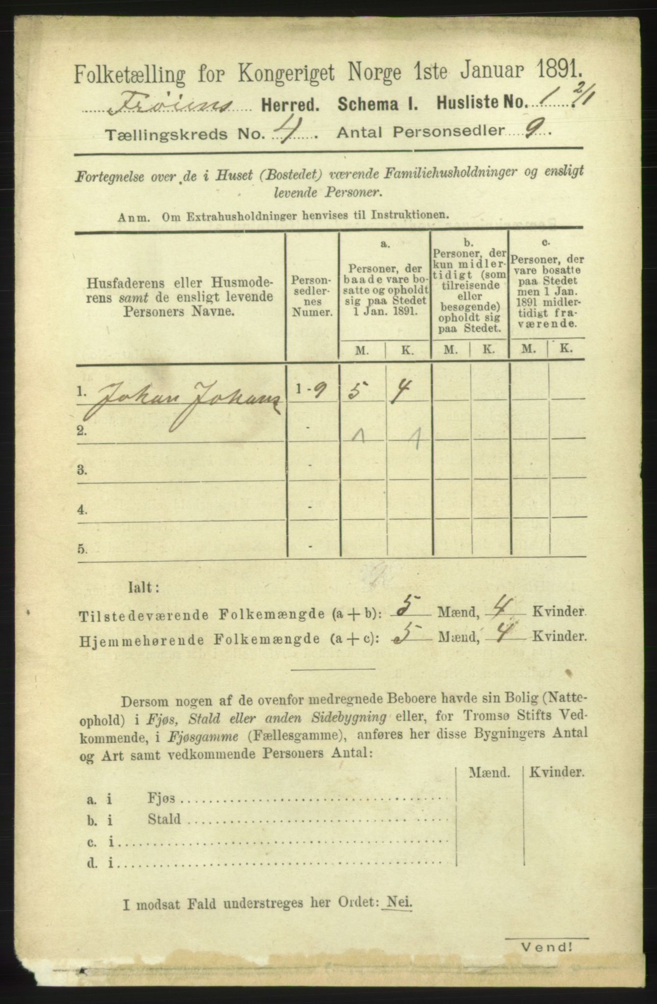 RA, 1891 census for 1619 Frøya, 1891, p. 2874