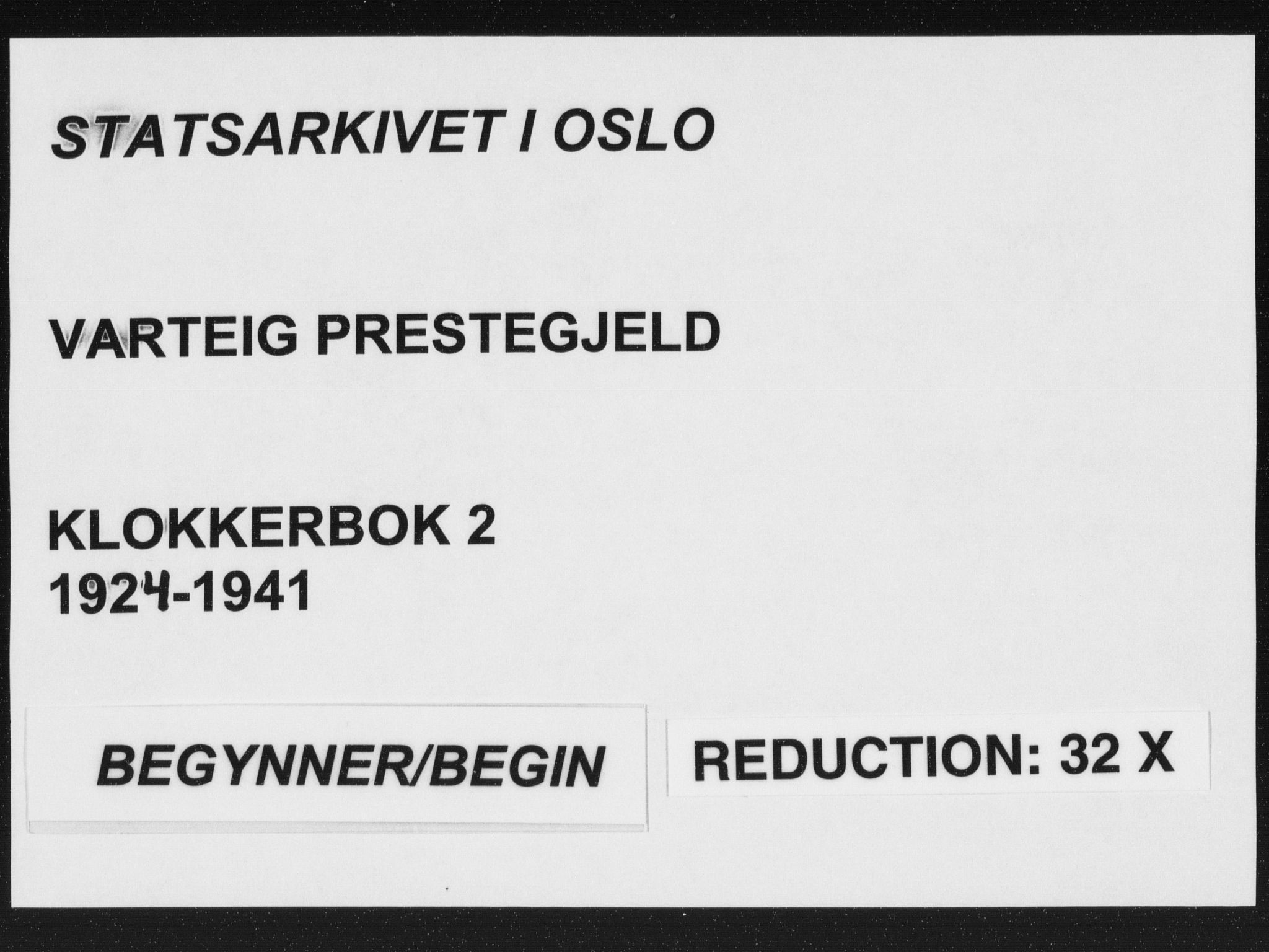 Varteig prestekontor Kirkebøker, AV/SAO-A-10447a/G/Ga/L0002: Parish register (copy) no. 2, 1924-1941