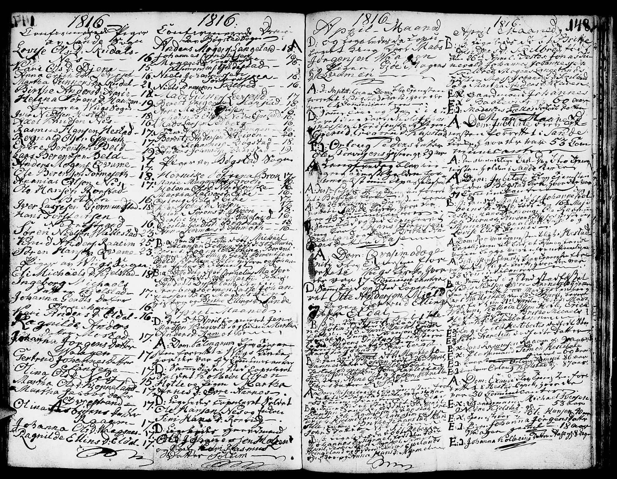 Gaular sokneprestembete, SAB/A-80001/H/Haa: Parish register (official) no. A 2, 1785-1821, p. 148