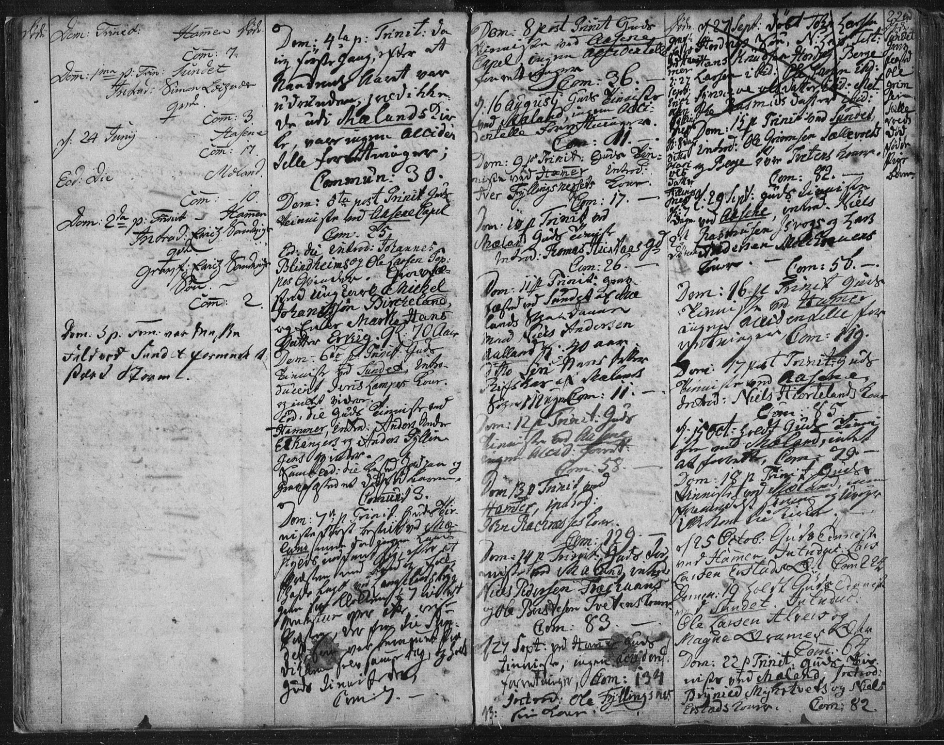 Hamre sokneprestembete, AV/SAB-A-75501/H/Ha/Haa/Haaa/L0008: Parish register (official) no. A 8, 1778-1804, p. 22