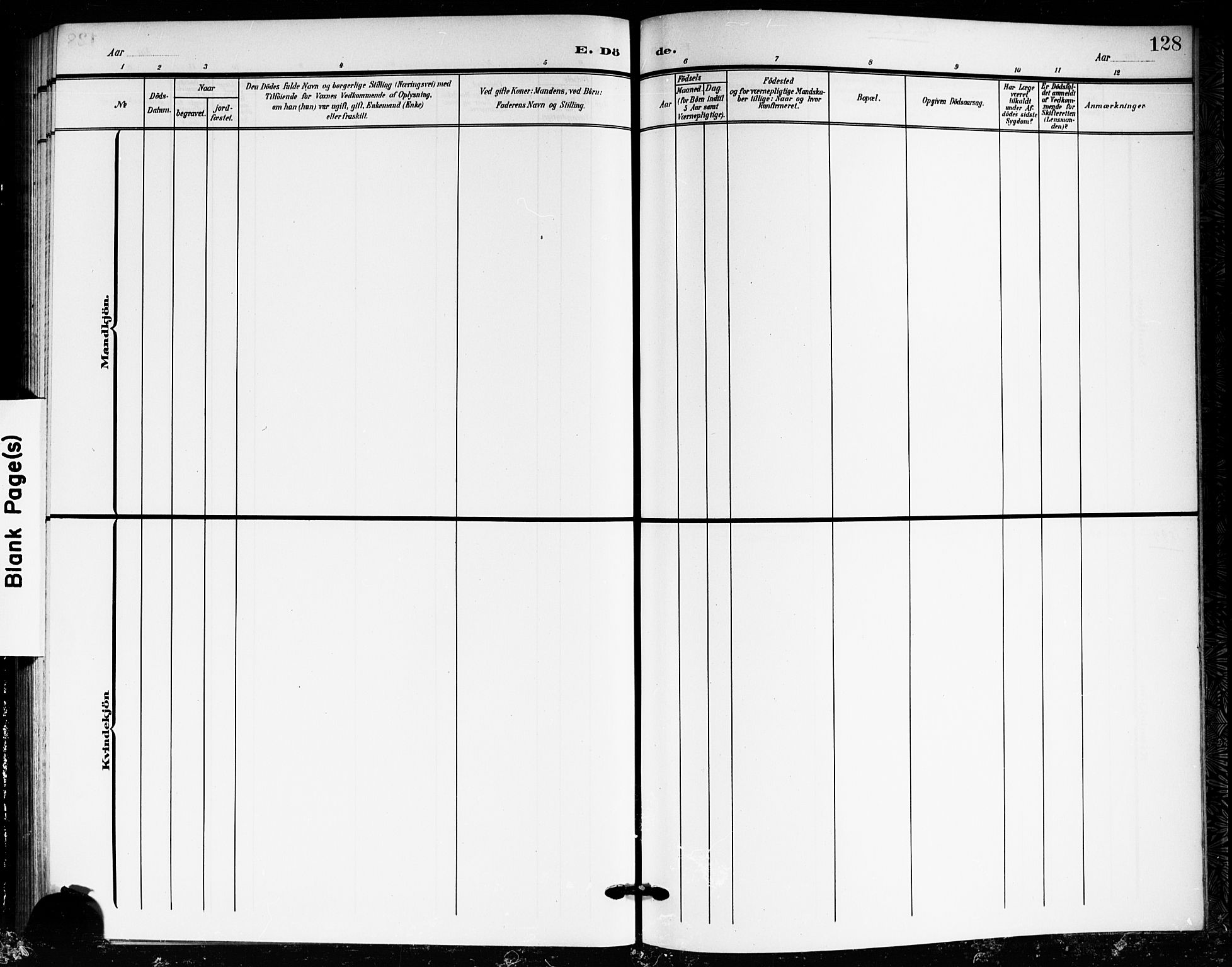 Drøbak prestekontor Kirkebøker, AV/SAO-A-10142a/F/Fc/L0001: Parish register (official) no. III 1, 1871-1900, p. 128