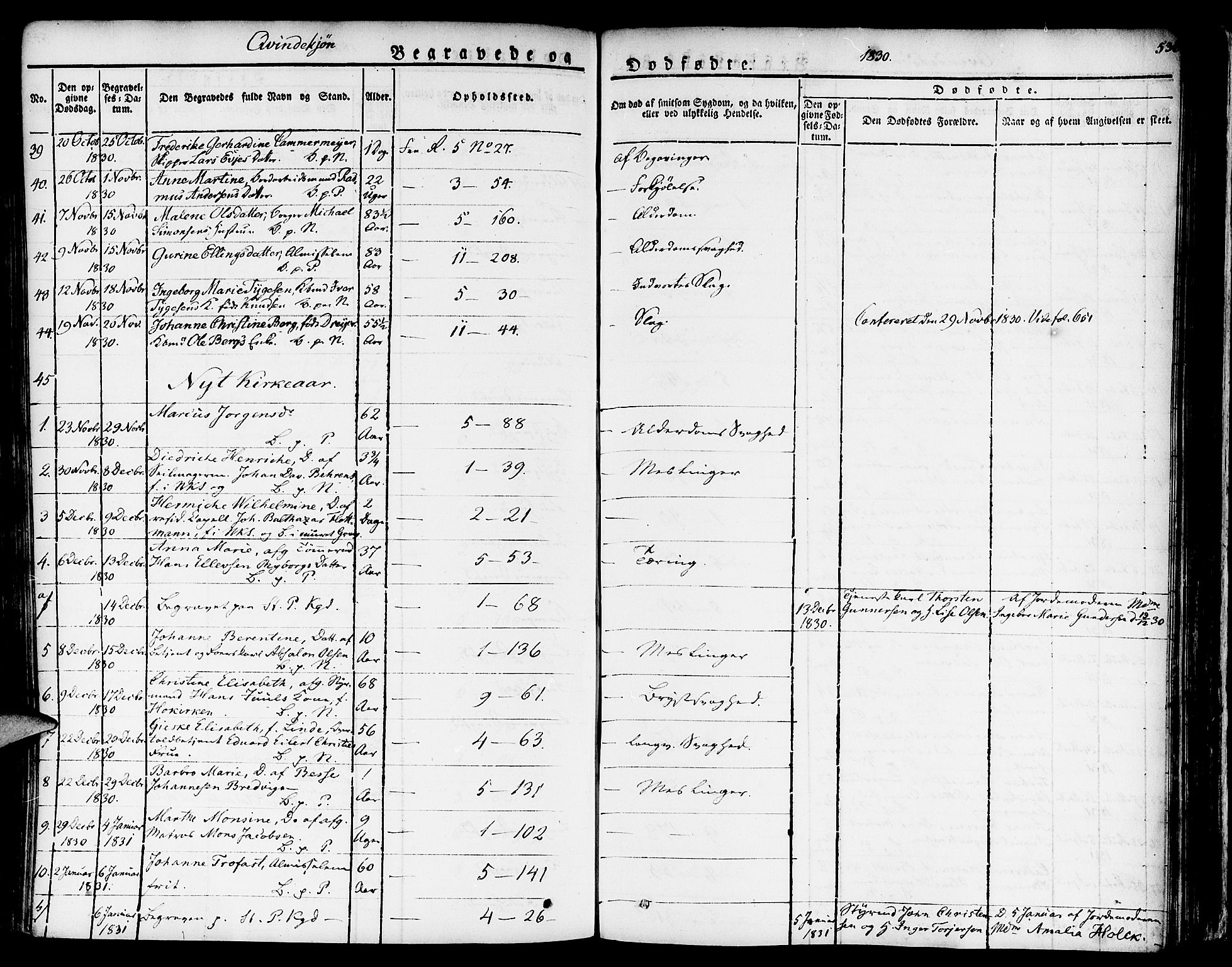 Nykirken Sokneprestembete, AV/SAB-A-77101/H/Haa/L0012: Parish register (official) no. A 12, 1821-1844, p. 536