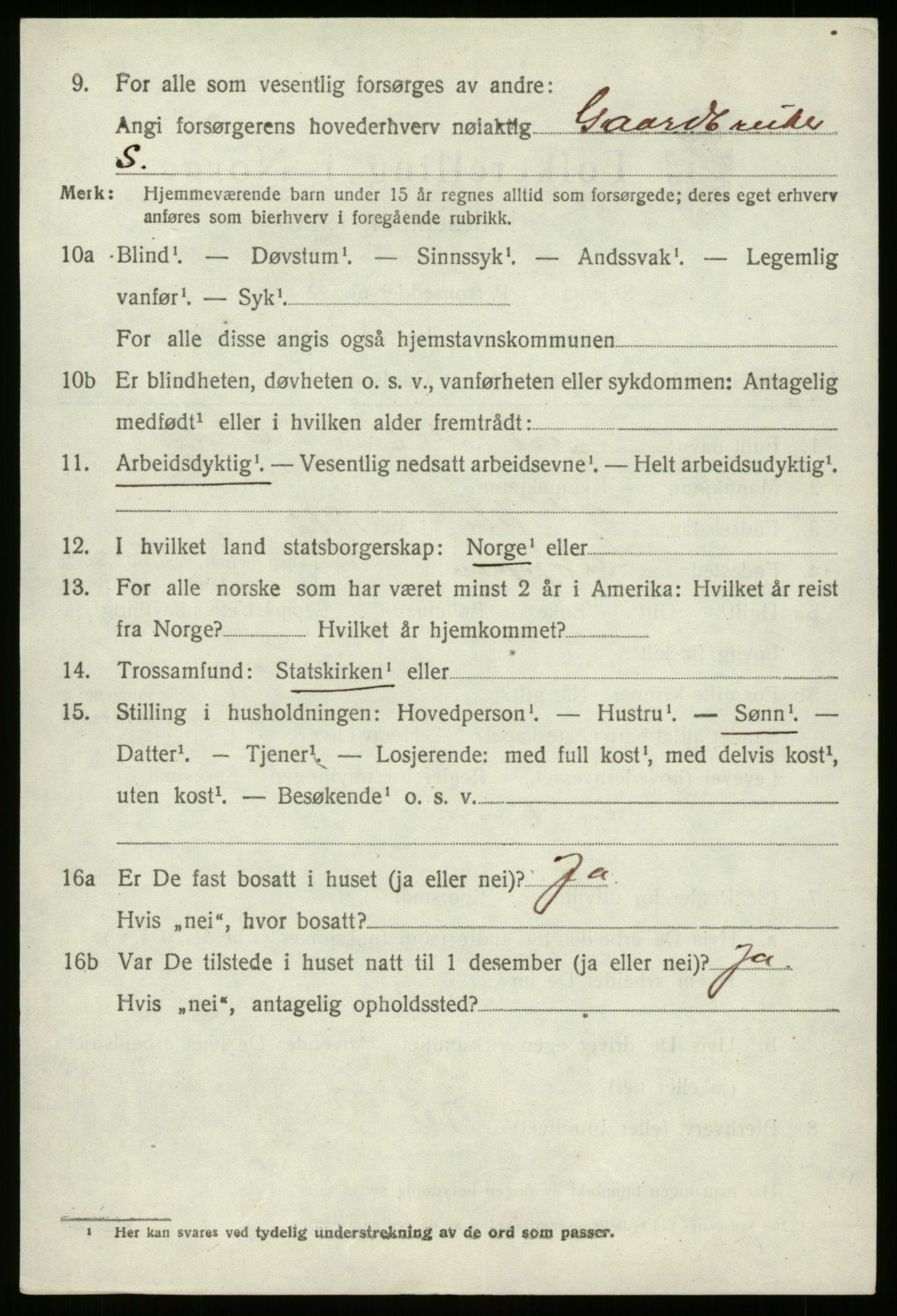 SAB, 1920 census for Gloppen, 1920, p. 7671