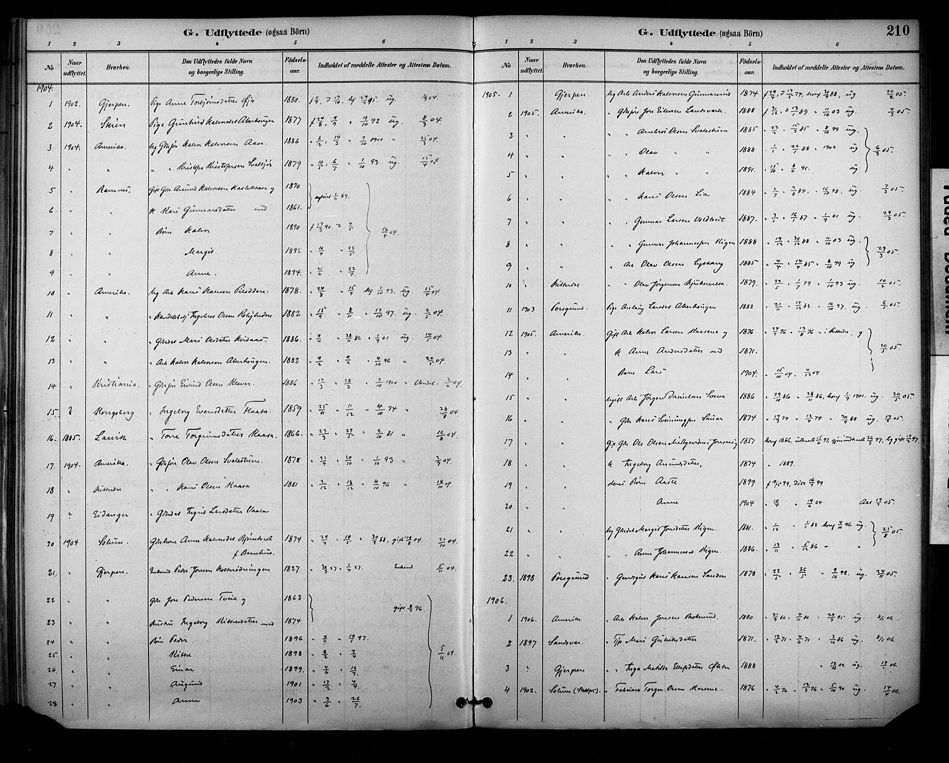 Sauherad kirkebøker, SAKO/A-298/F/Fa/L0009: Parish register (official) no. I 9, 1887-1912, p. 210