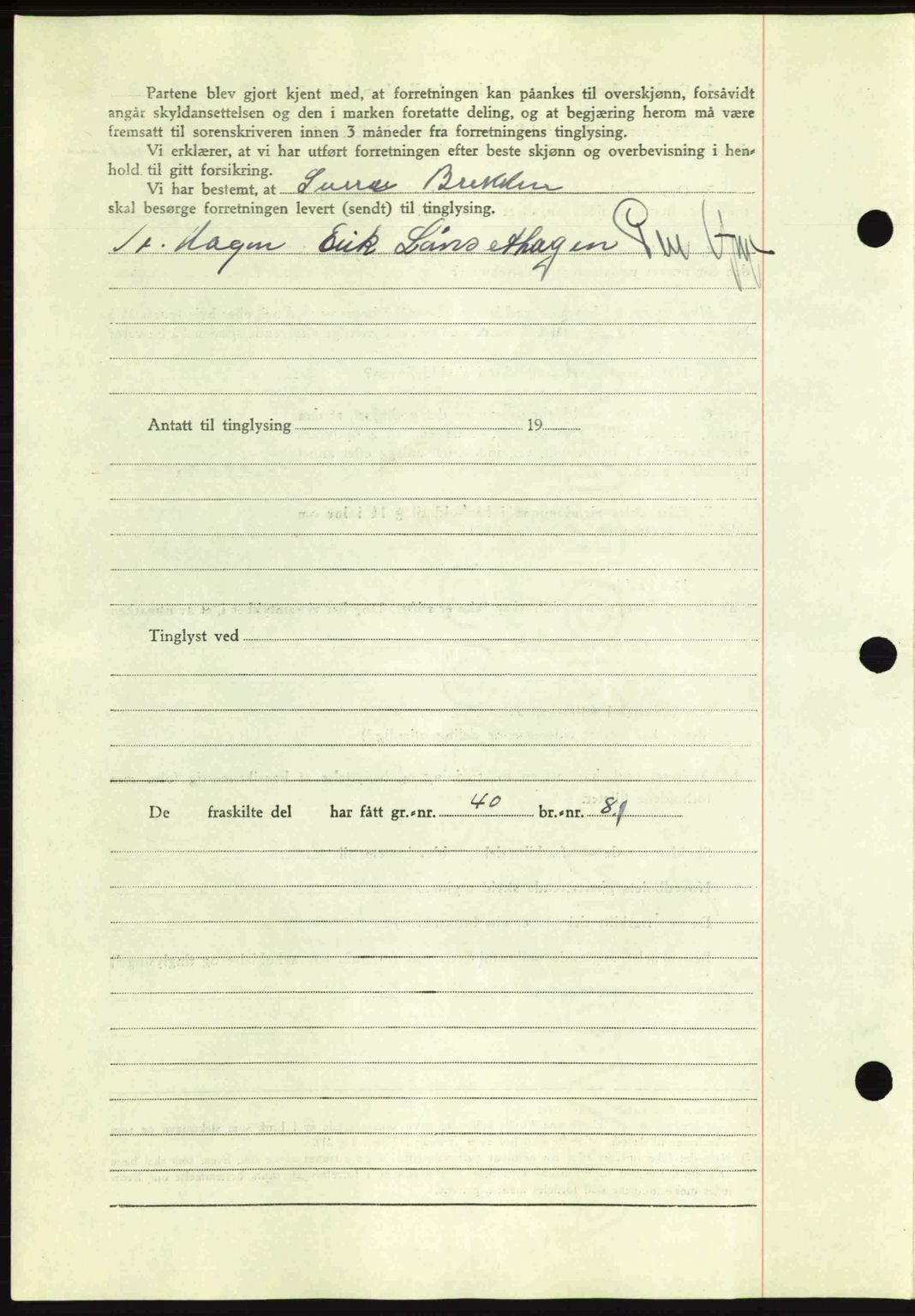 Romsdal sorenskriveri, AV/SAT-A-4149/1/2/2C: Mortgage book no. A15, 1943-1944, Diary no: : 2194/1943