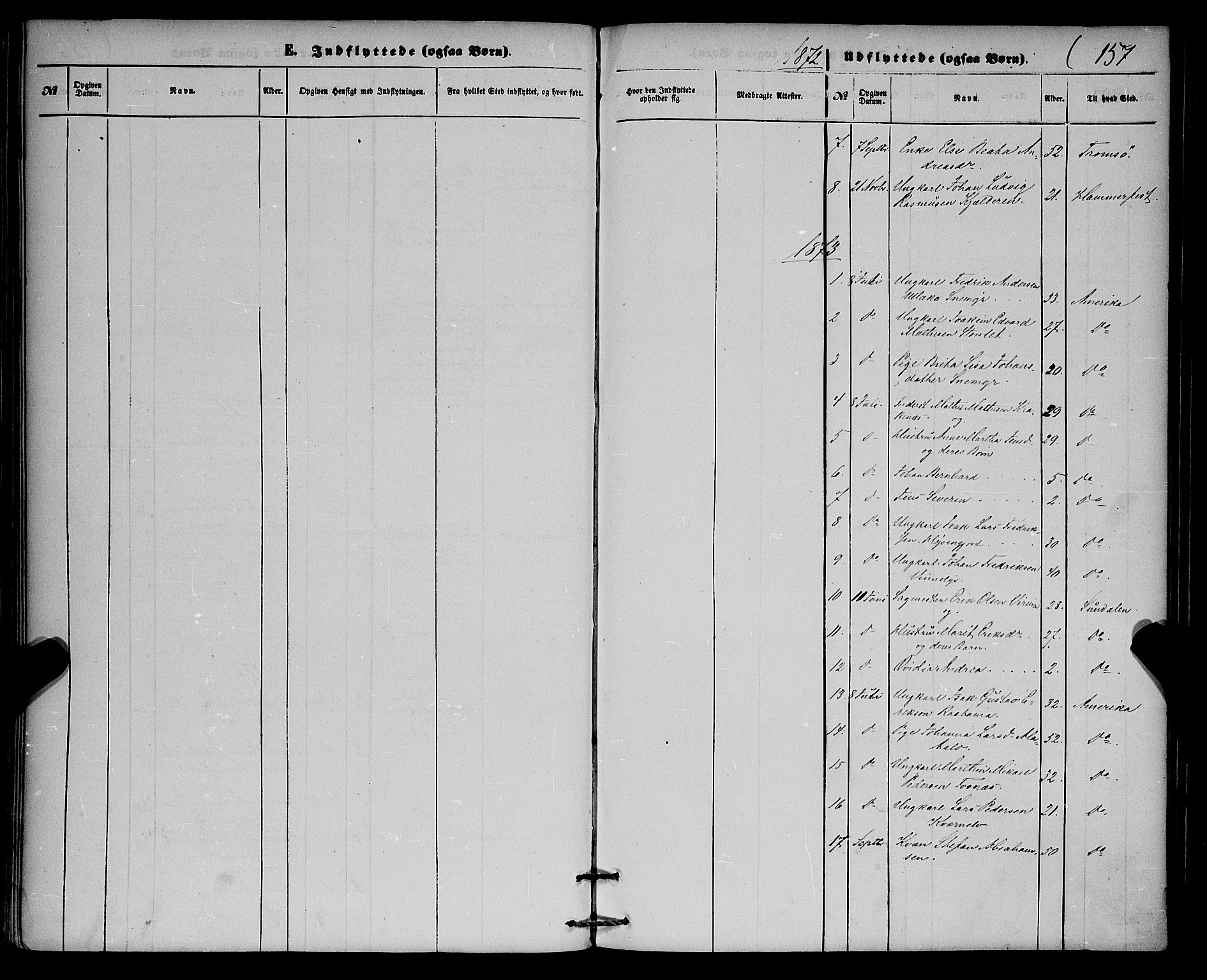 Skjervøy sokneprestkontor, AV/SATØ-S-1300/H/Ha/Haa/L0013kirke: Parish register (official) no. 13, 1863-1877, p. 157