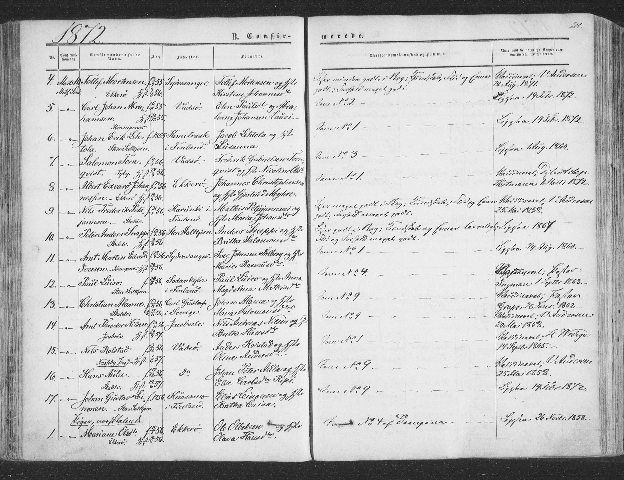 Vadsø sokneprestkontor, SATØ/S-1325/H/Ha/L0004kirke: Parish register (official) no. 4, 1854-1880, p. 200