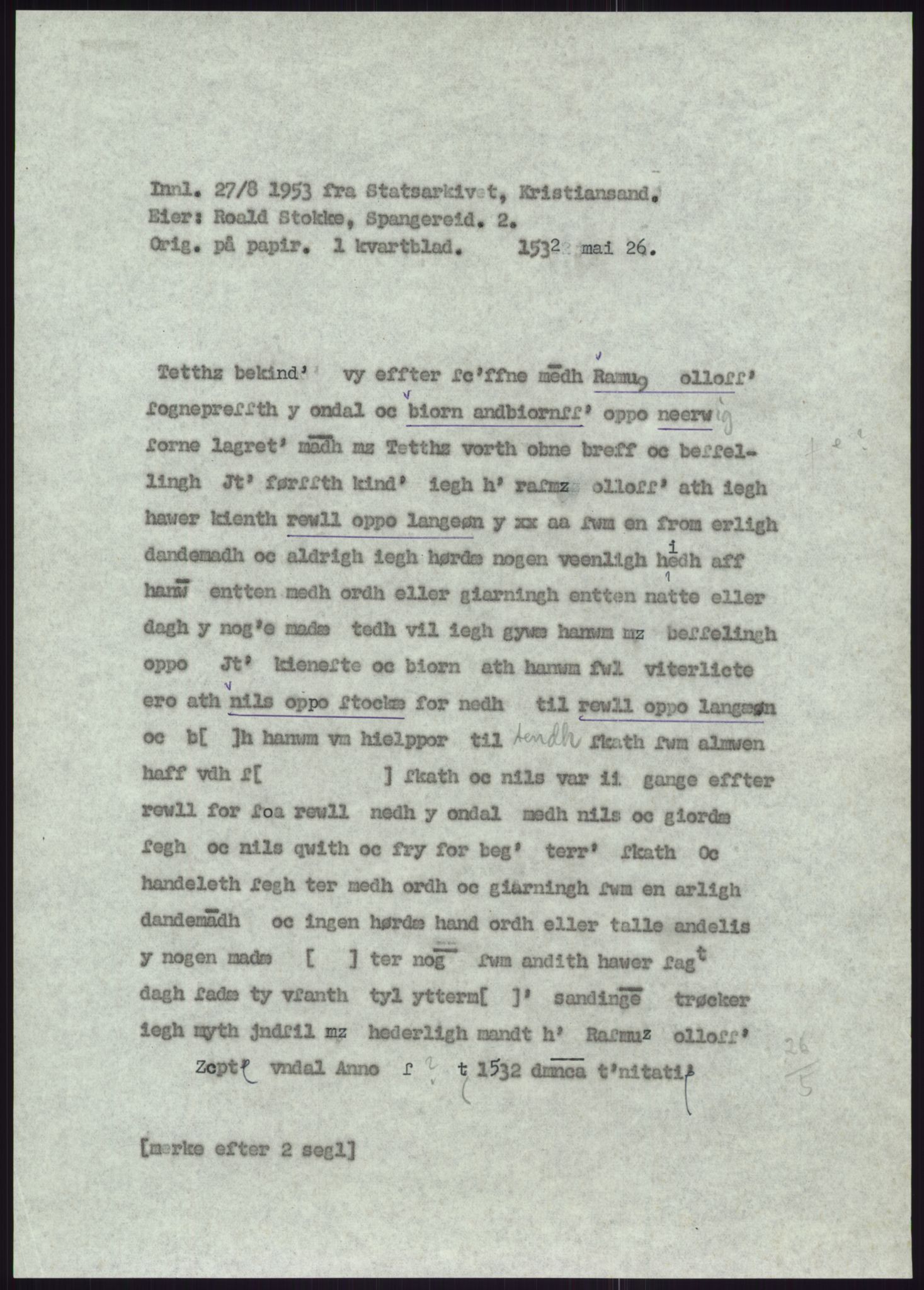 Samlinger til kildeutgivelse, Diplomavskriftsamlingen, RA/EA-4053/H/Ha, p. 3133