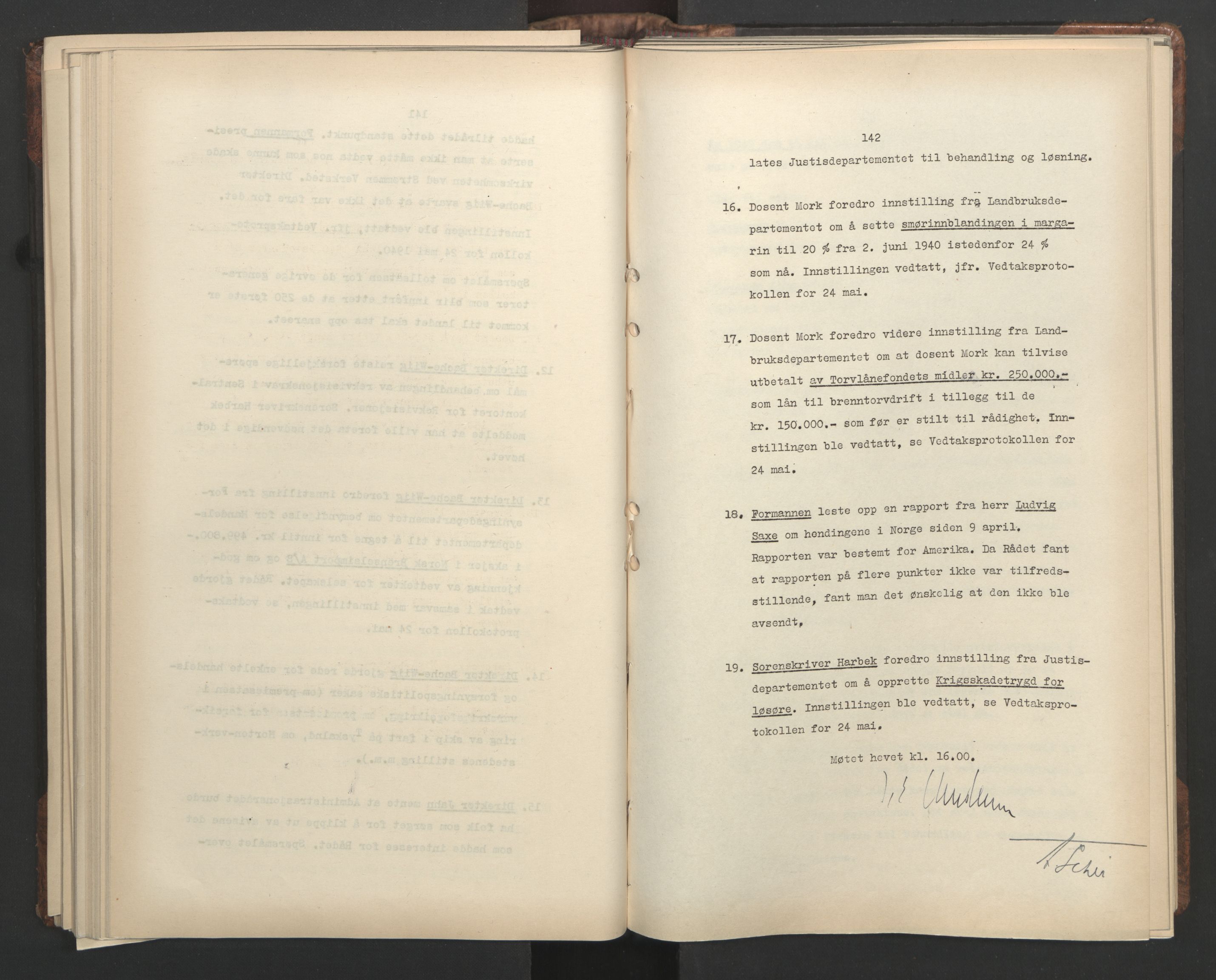 Administrasjonsrådet, AV/RA-S-1004/A/L0001: Møteprotokoll med tillegg 15/4-25/9, 1940, p. 142