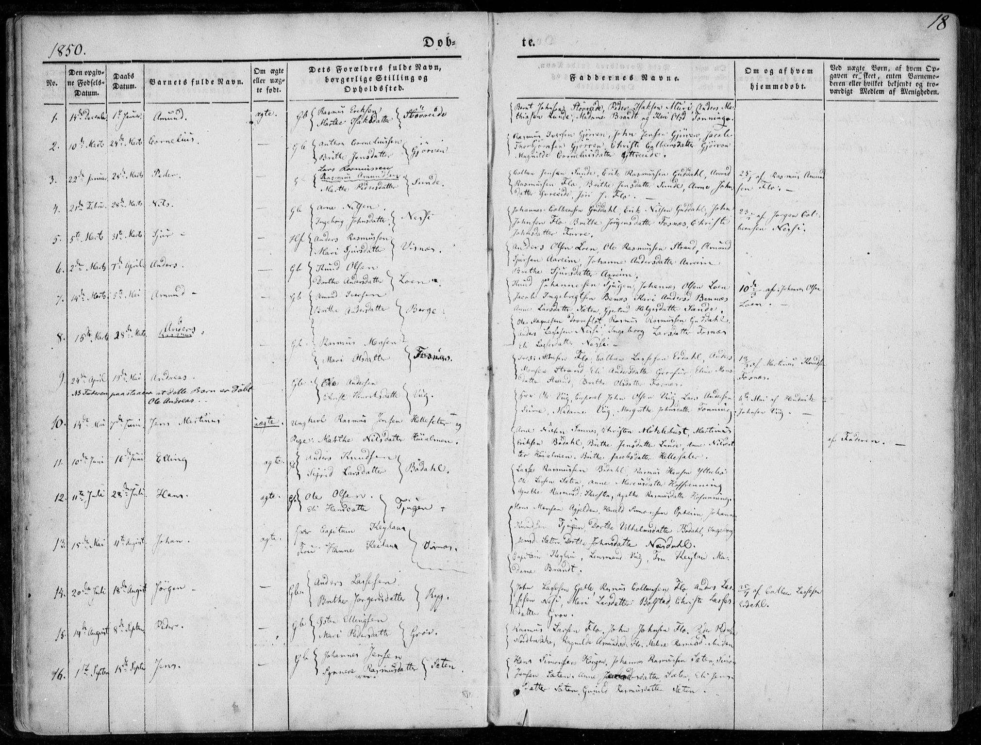 Stryn Sokneprestembete, SAB/A-82501: Parish register (official) no. A 2, 1844-1861, p. 18