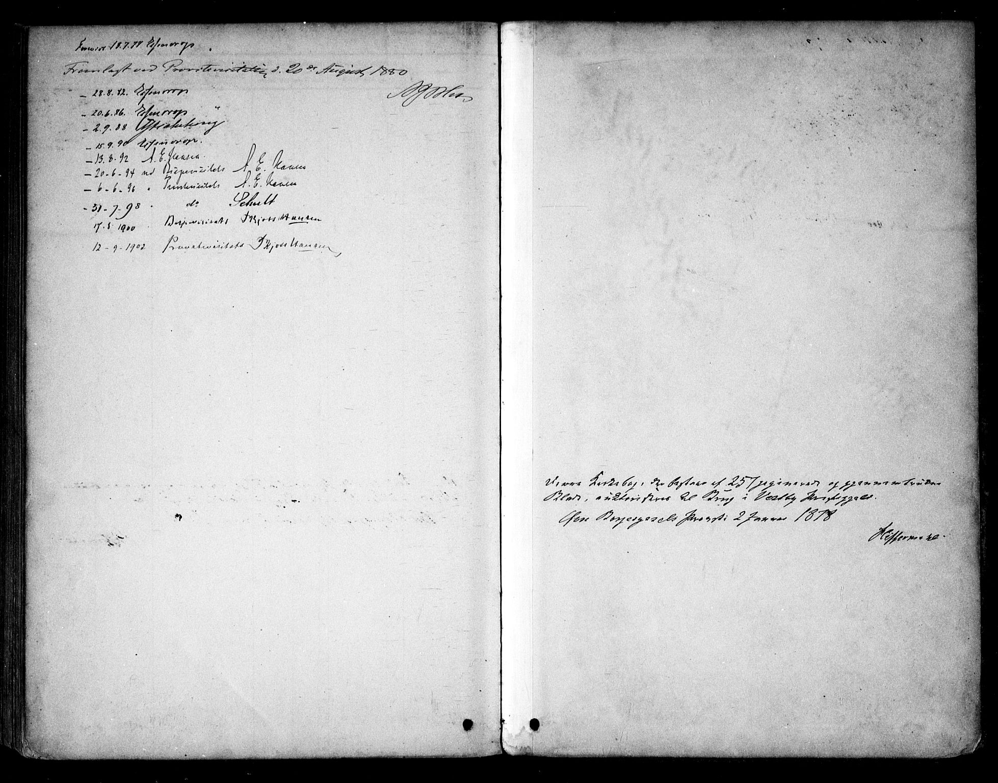 Vestby prestekontor Kirkebøker, AV/SAO-A-10893/F/Fb/L0001: Parish register (official) no. II 1, 1878-1903