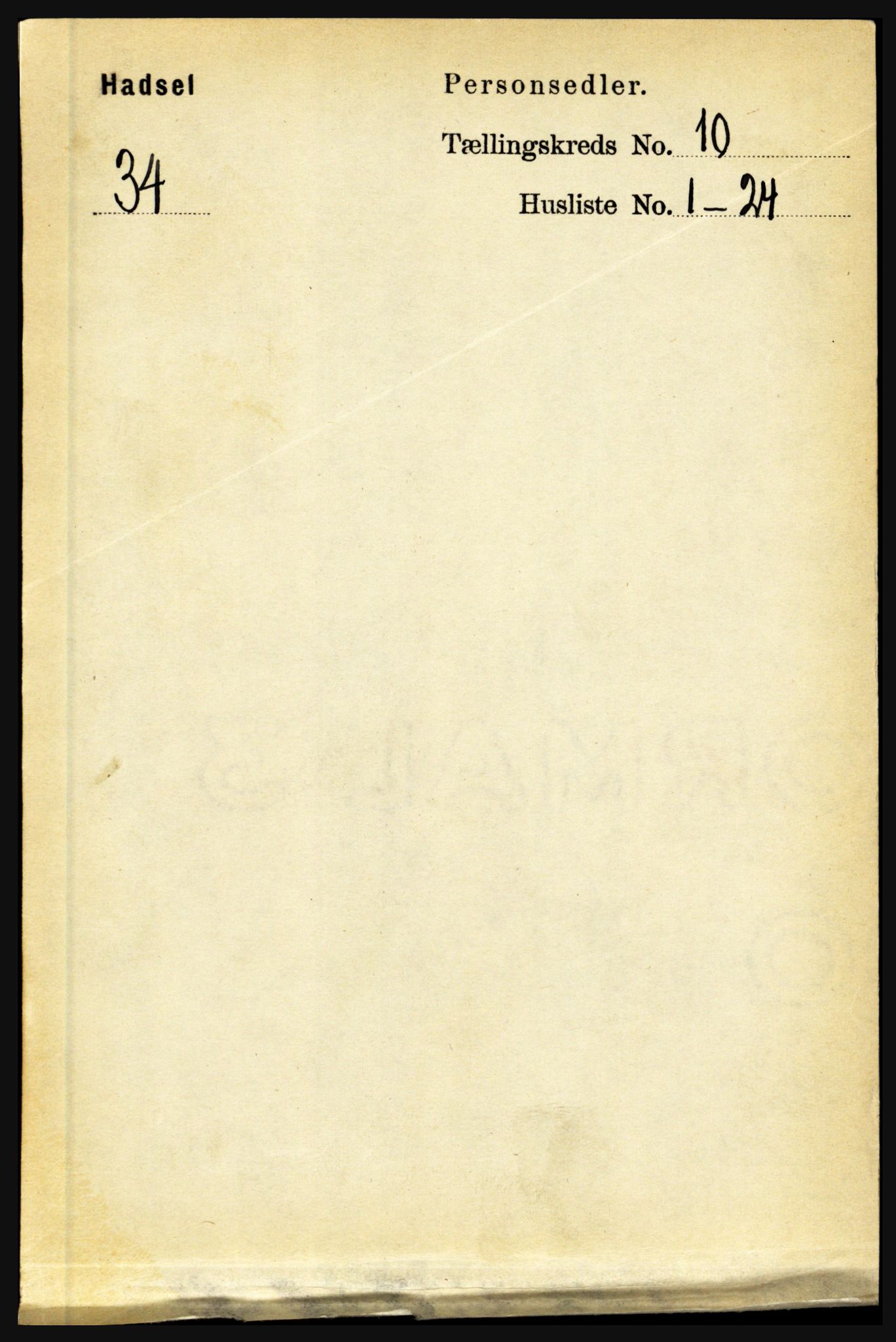 RA, 1891 census for 1866 Hadsel, 1891, p. 4201
