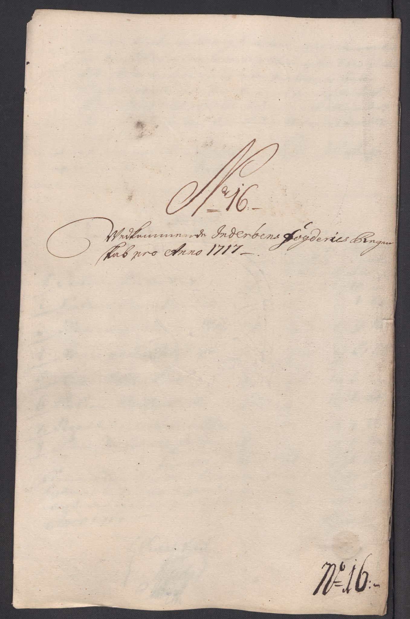 Rentekammeret inntil 1814, Reviderte regnskaper, Fogderegnskap, AV/RA-EA-4092/R63/L4325: Fogderegnskap Inderøy, 1717, p. 213