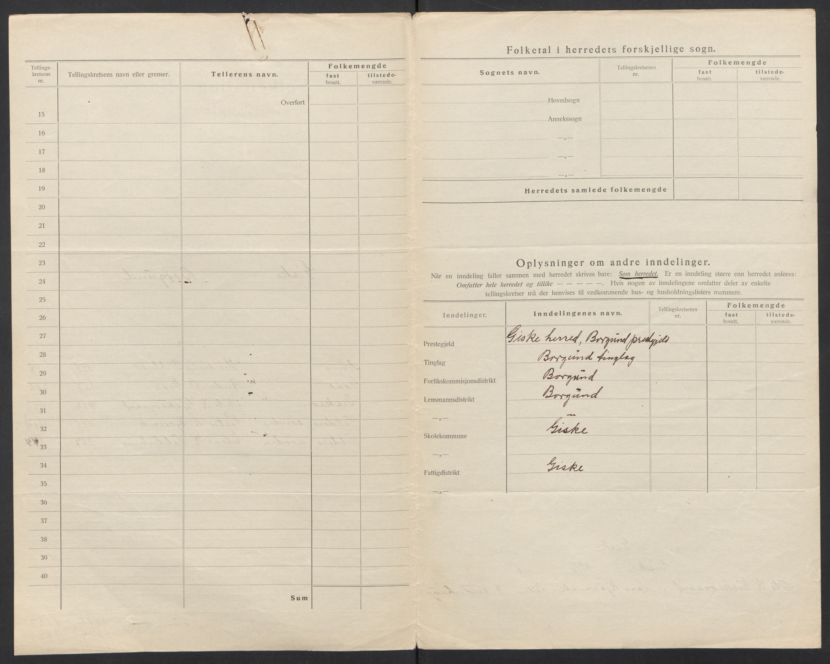 SAT, 1920 census for Giske, 1920, p. 7