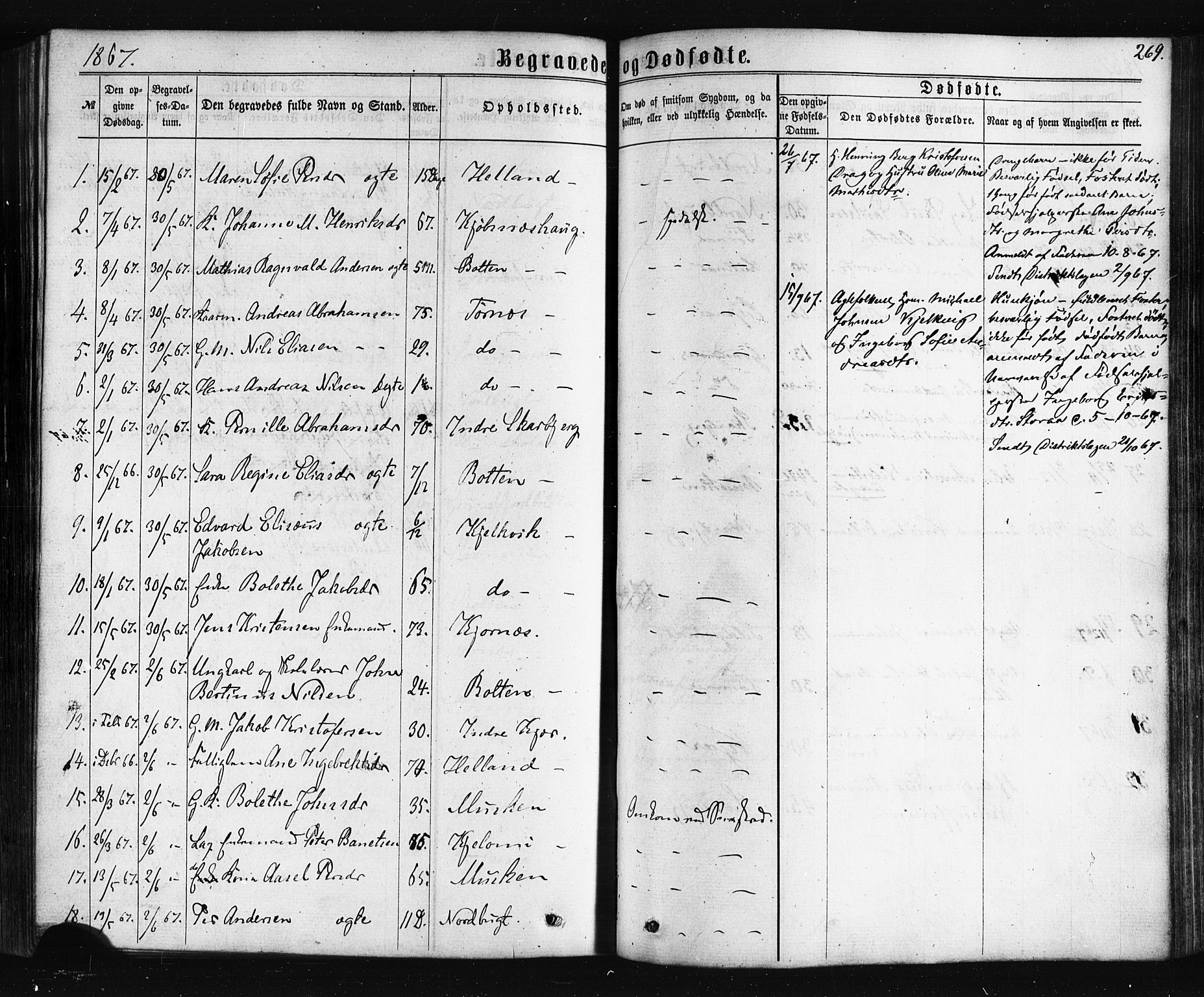 Ministerialprotokoller, klokkerbøker og fødselsregistre - Nordland, AV/SAT-A-1459/861/L0867: Parish register (official) no. 861A02, 1864-1878, p. 269