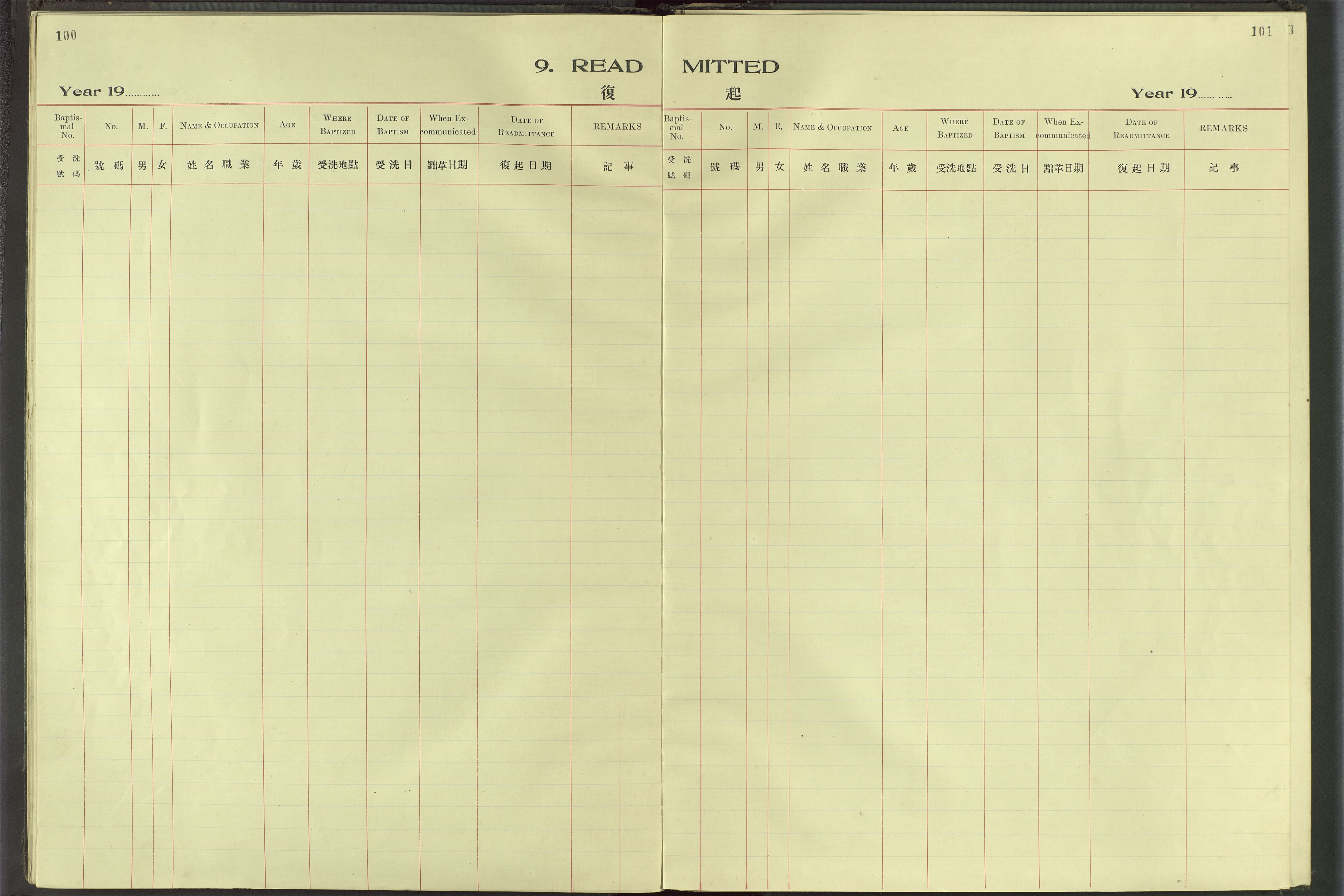 Det Norske Misjonsselskap - utland - Kina (Hunan), VID/MA-A-1065/Dm/L0097: Parish register (official) no. 135, 1917-1948, p. 100-101