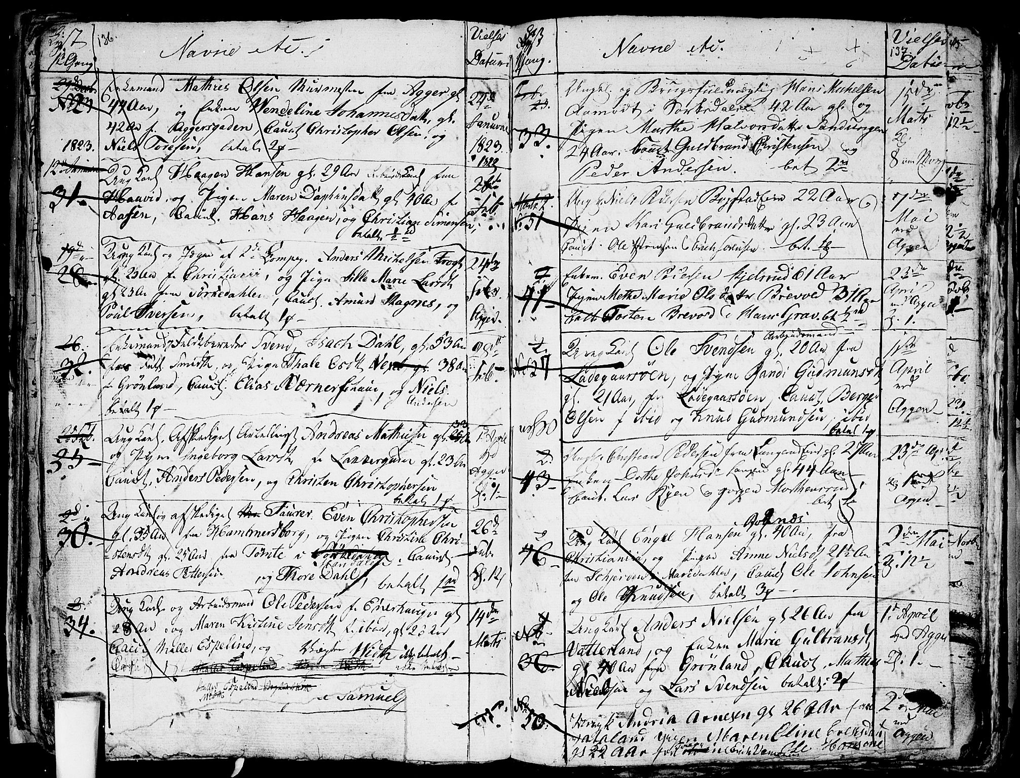 Aker prestekontor kirkebøker, AV/SAO-A-10861/G/L0001: Parish register (copy) no. 1, 1796-1826, p. 136-137